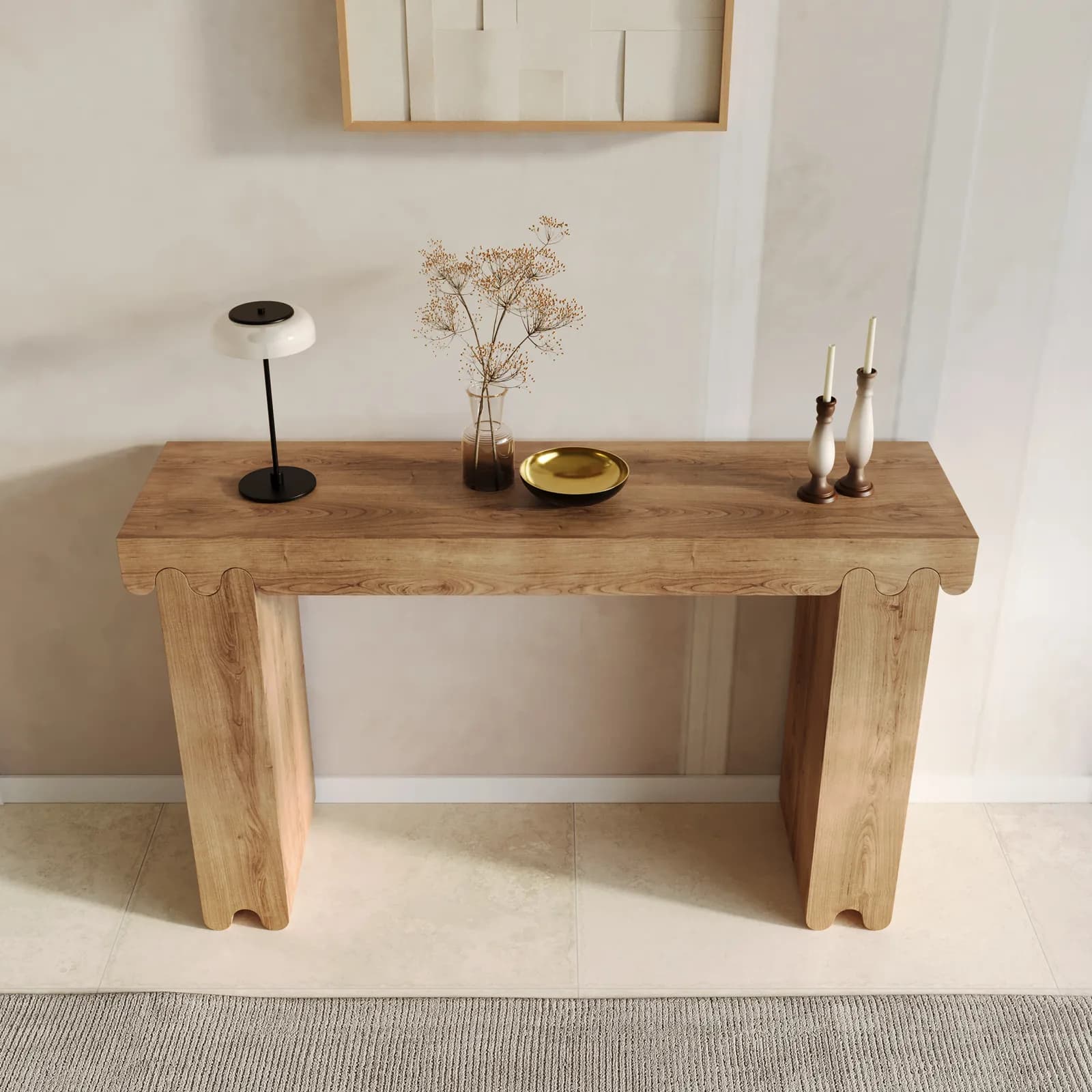 Consolle 130x35 cm in legno di mango naturale - Quintus