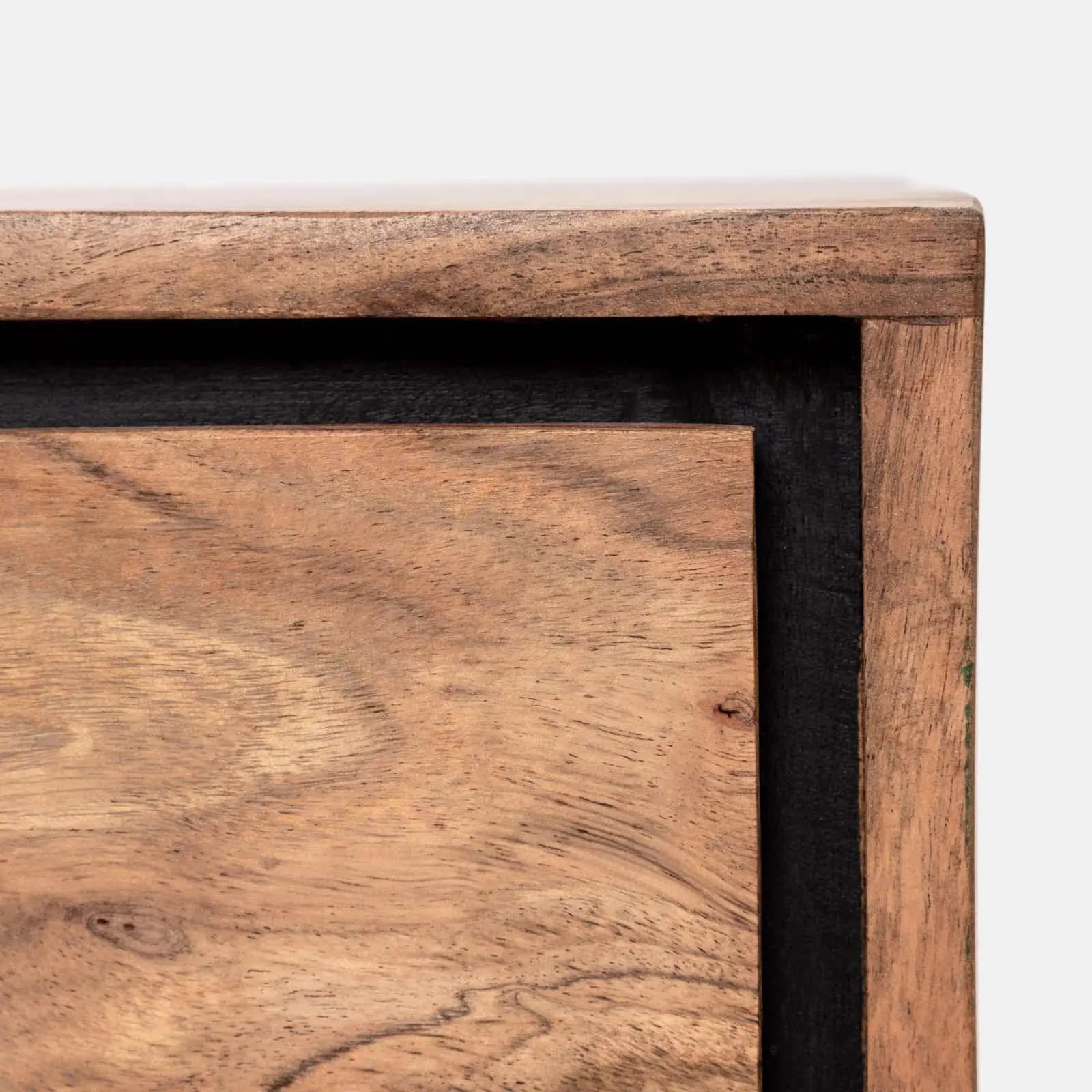 Madia 175x77h cm in legno di acacia e metallo con 3 ante - Freia Acacia
