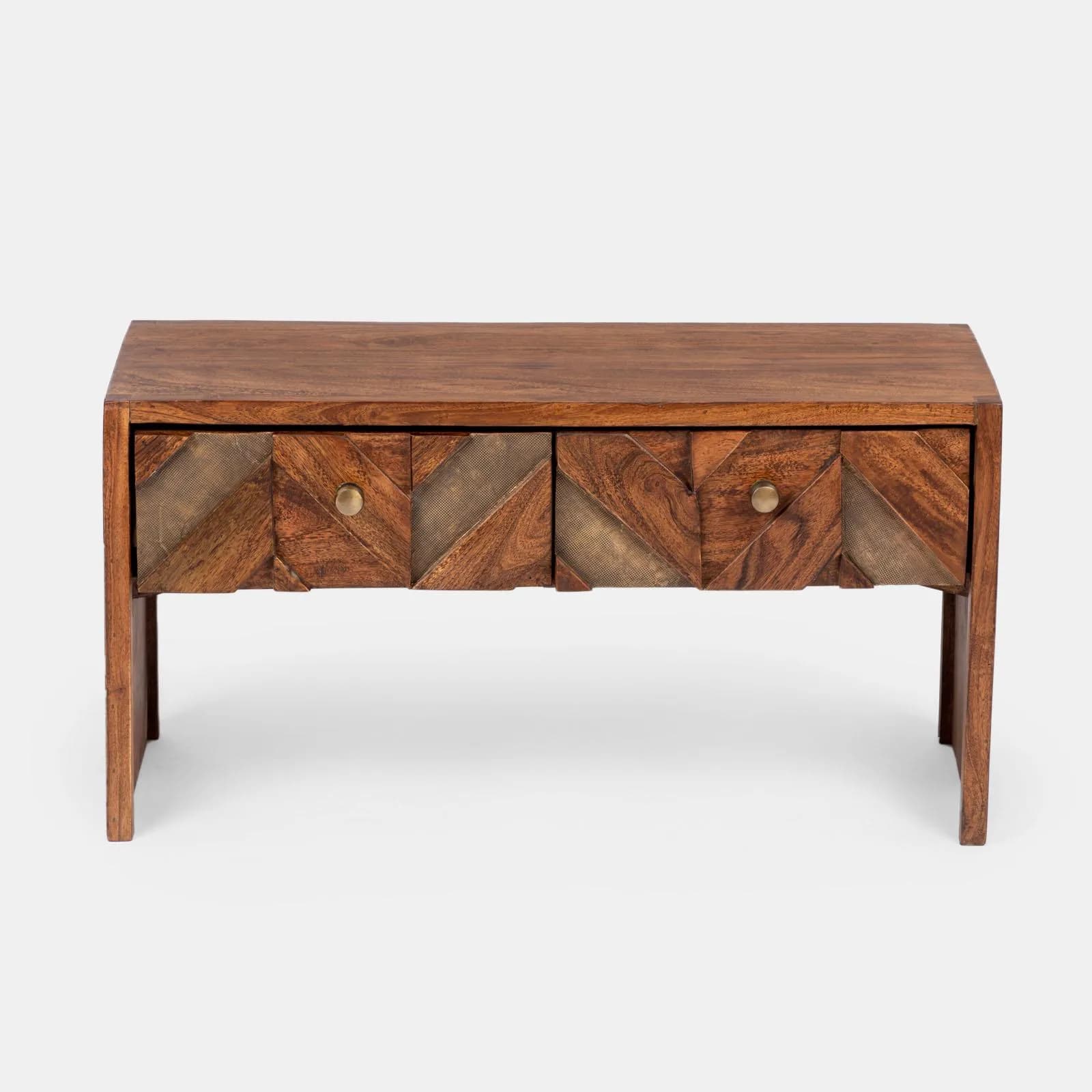 Consolle 87x35 cm in legno di acacia - Freia Acacia