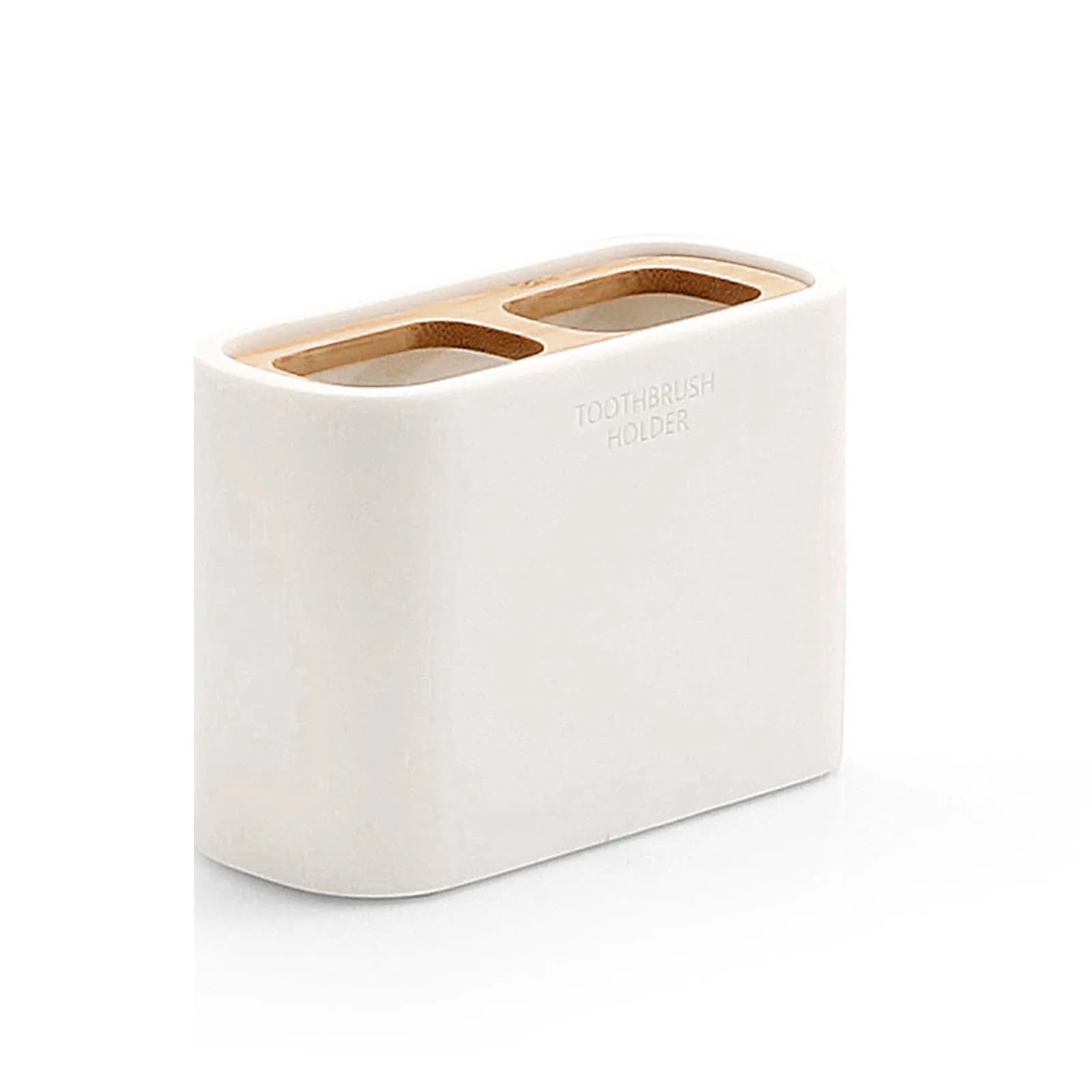 Set 2 accessori d'appoggio bianco e bambù naturale - Ninfea di Gedy