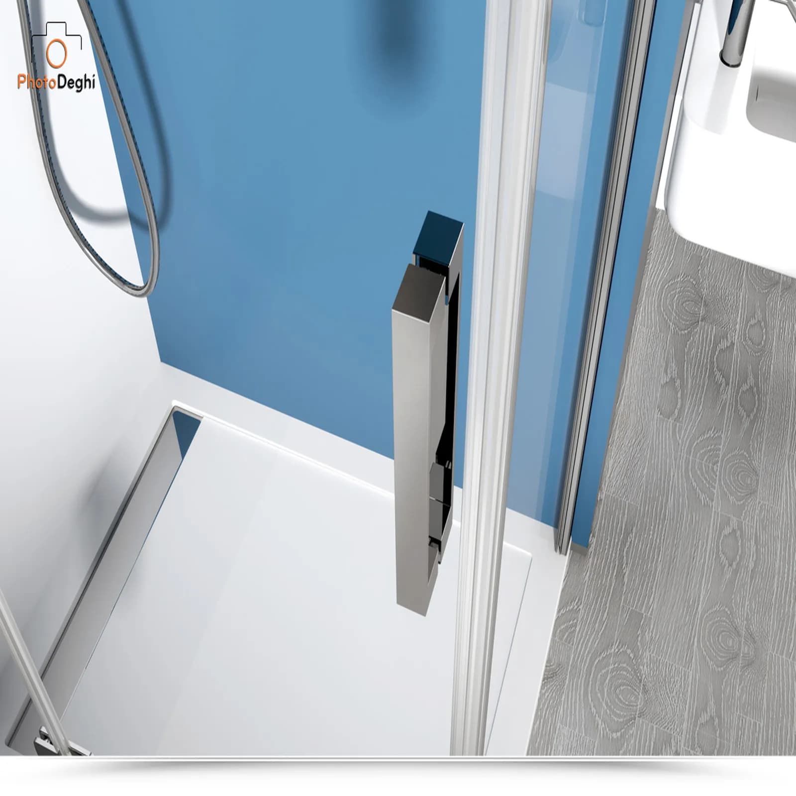 Set maniglie di ricambio cromato per box doccia - Closet Moritz e Rail