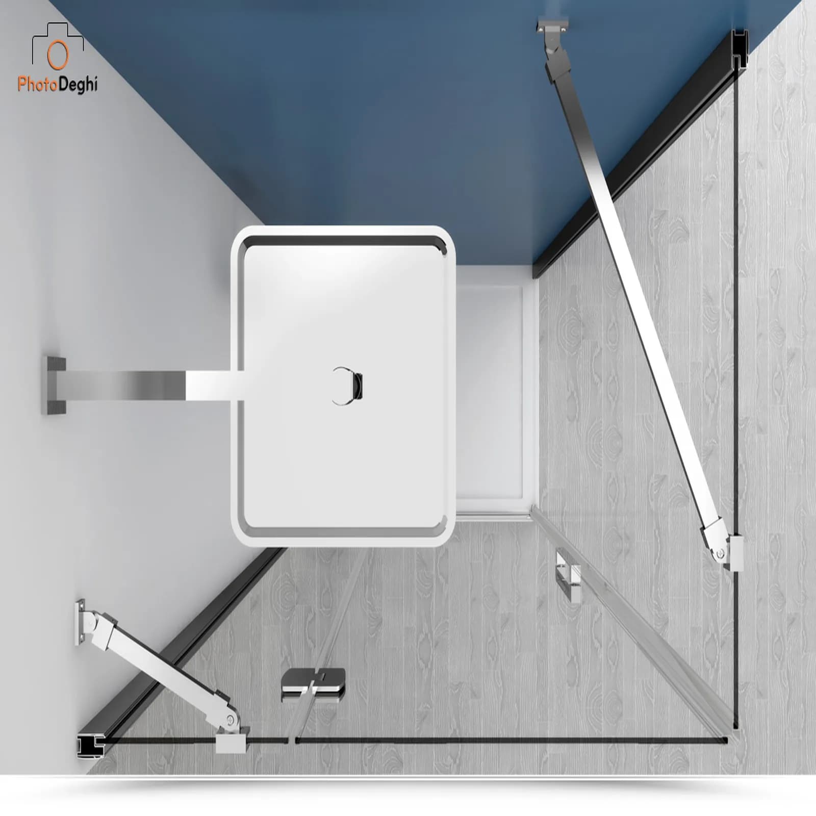 Set maniglie di ricambio cromato per box doccia - Closet Moritz e Rail