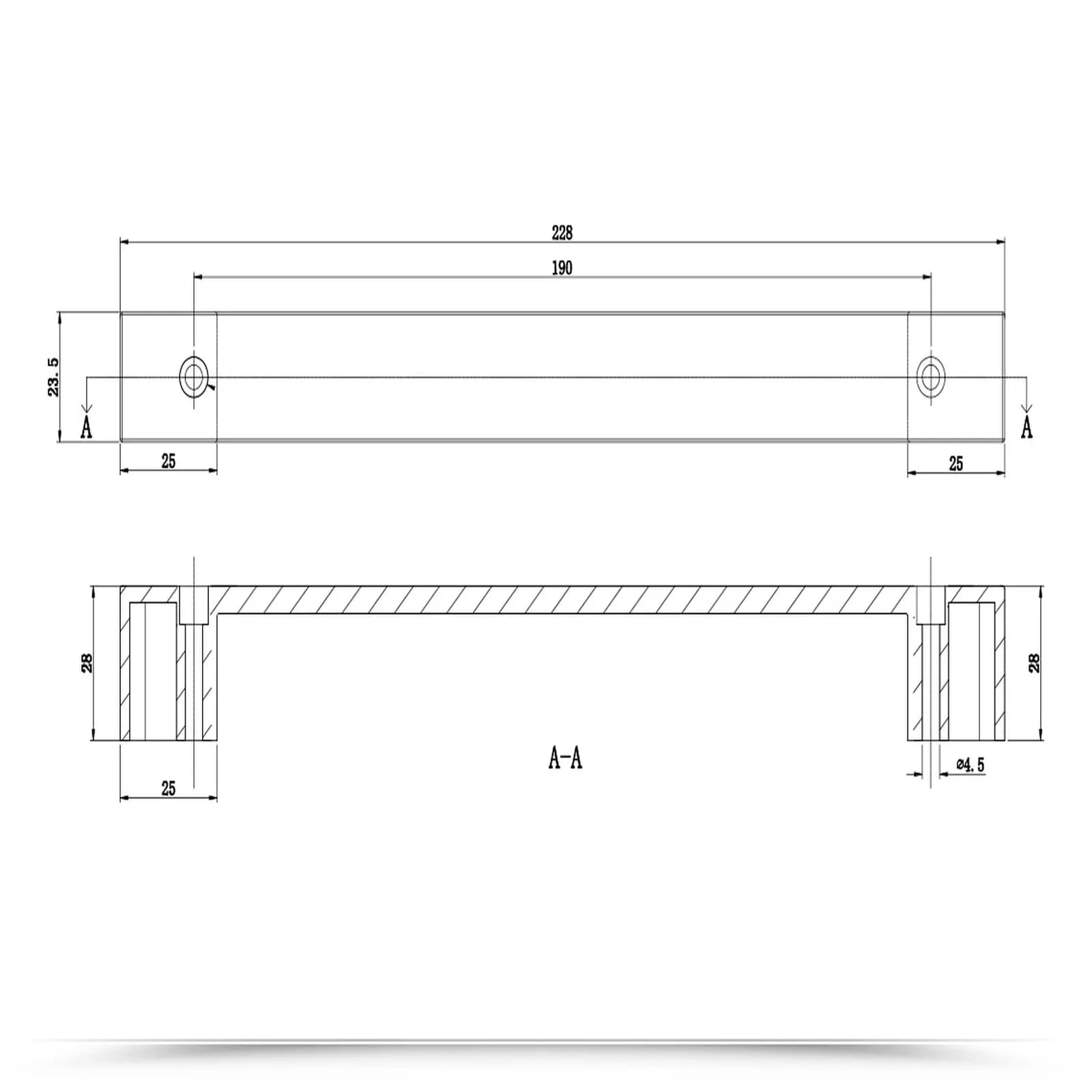 Set maniglie di ricambio cromato per box doccia - Closet Moritz e Rail