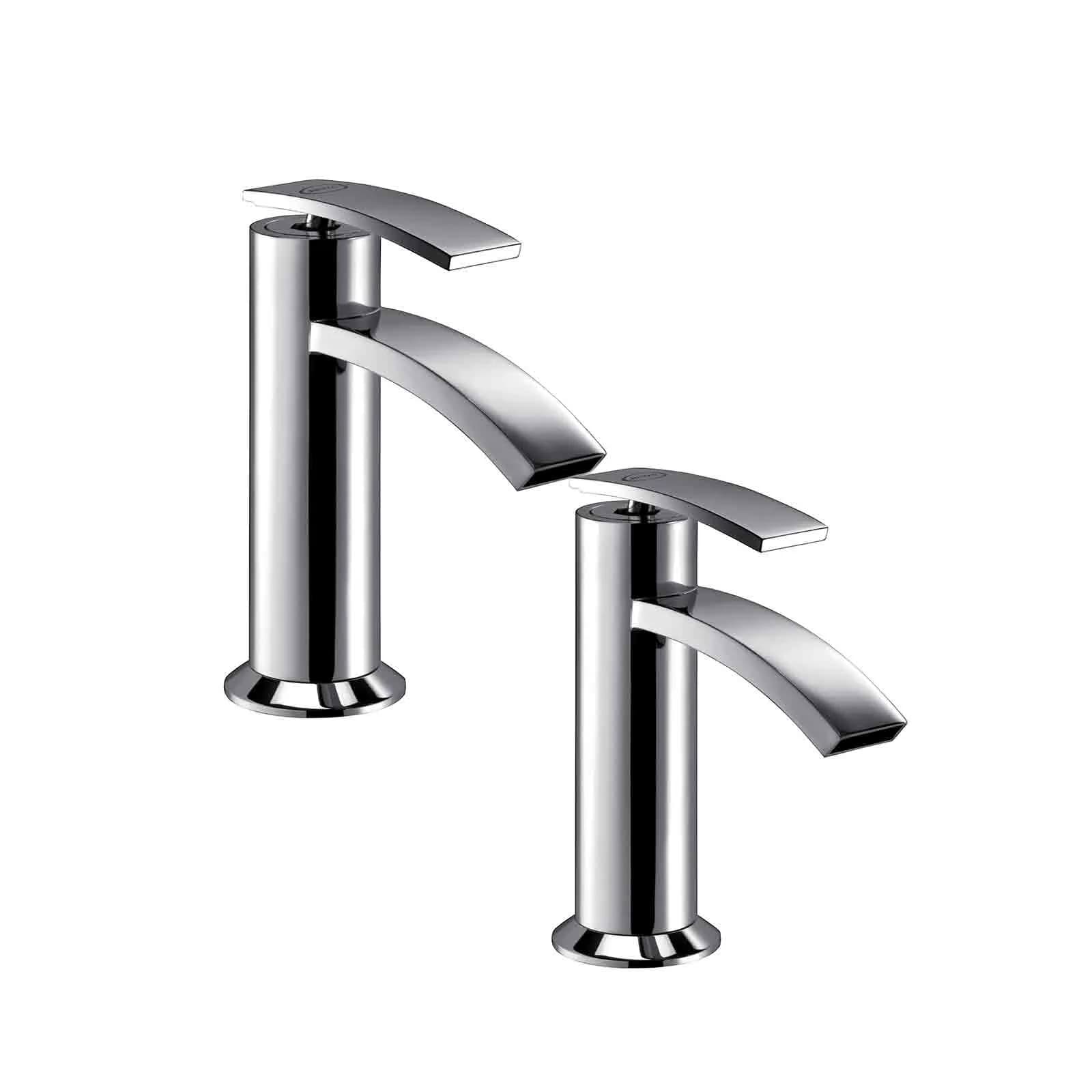 Coppia di miscelatori per lavabo e bidet serie Ray Jacuzzi - Rubinetteria arredo bagno moderno