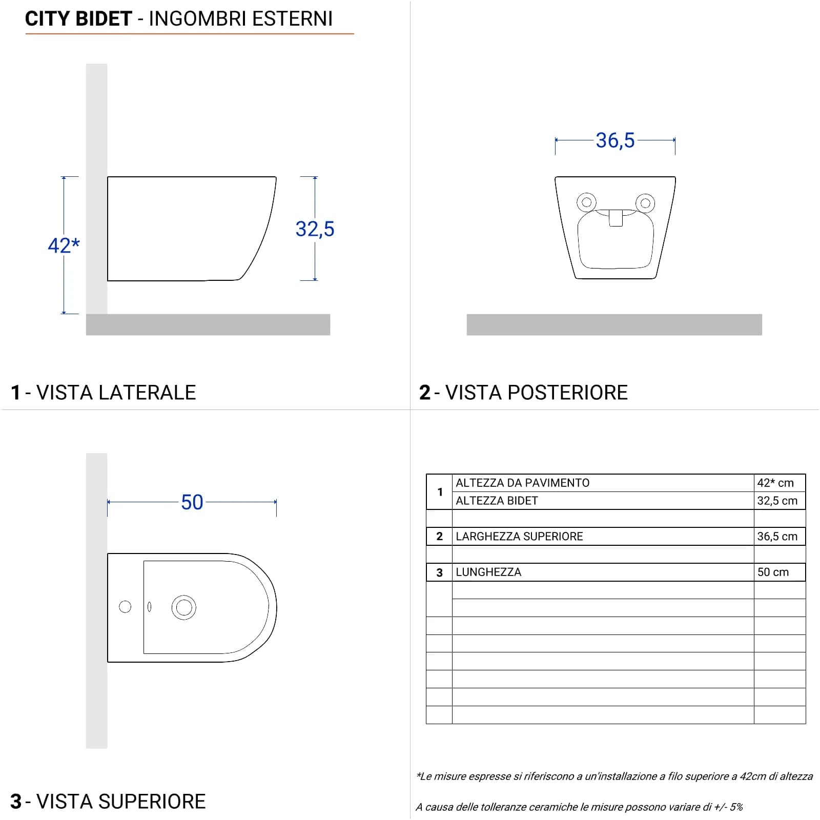 Coppia di sanitari sospesi in ceramica rimless con copriwc softclose - City