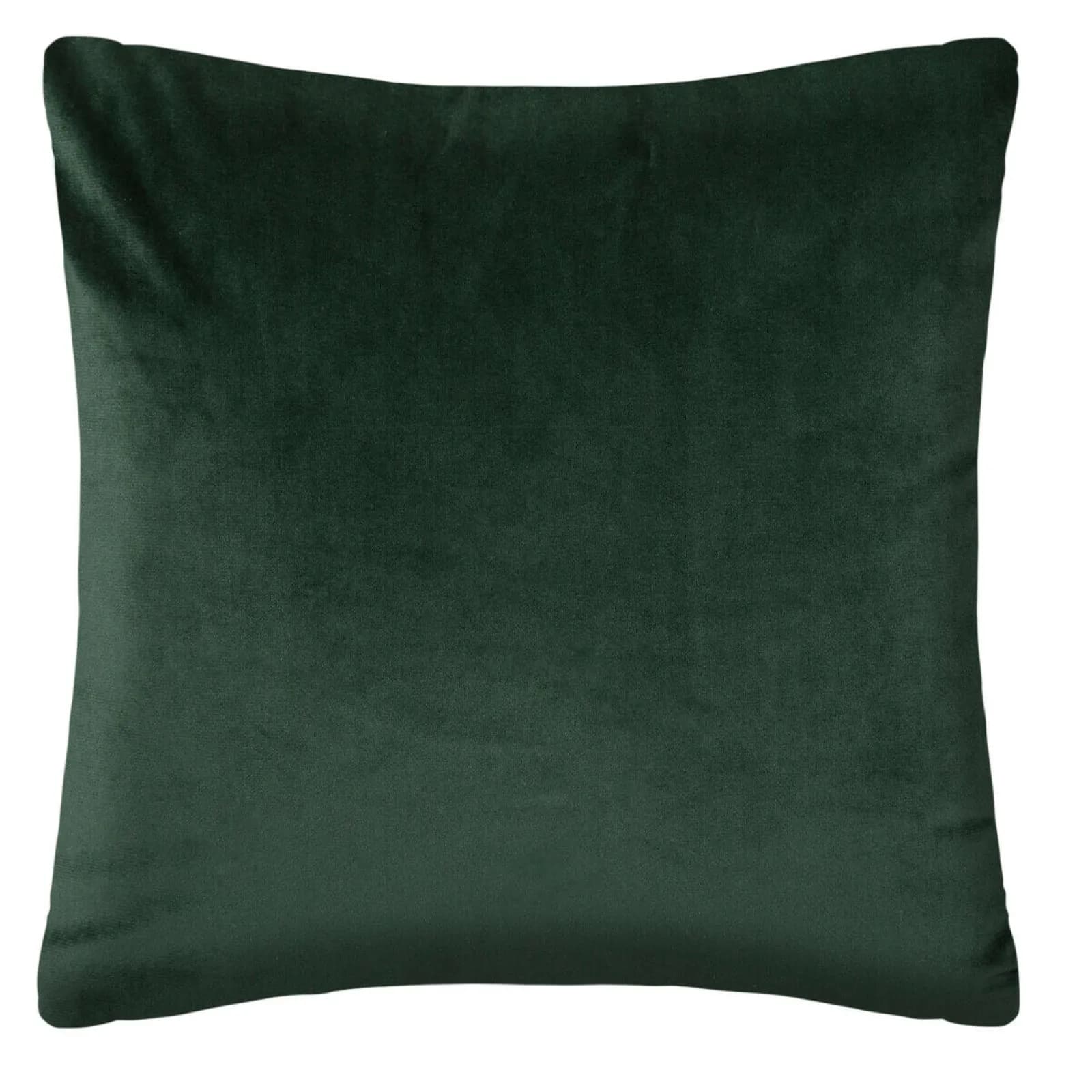 Copricuscino 40x40 cm in tessuto jacquard beige e motivo tropicale verde