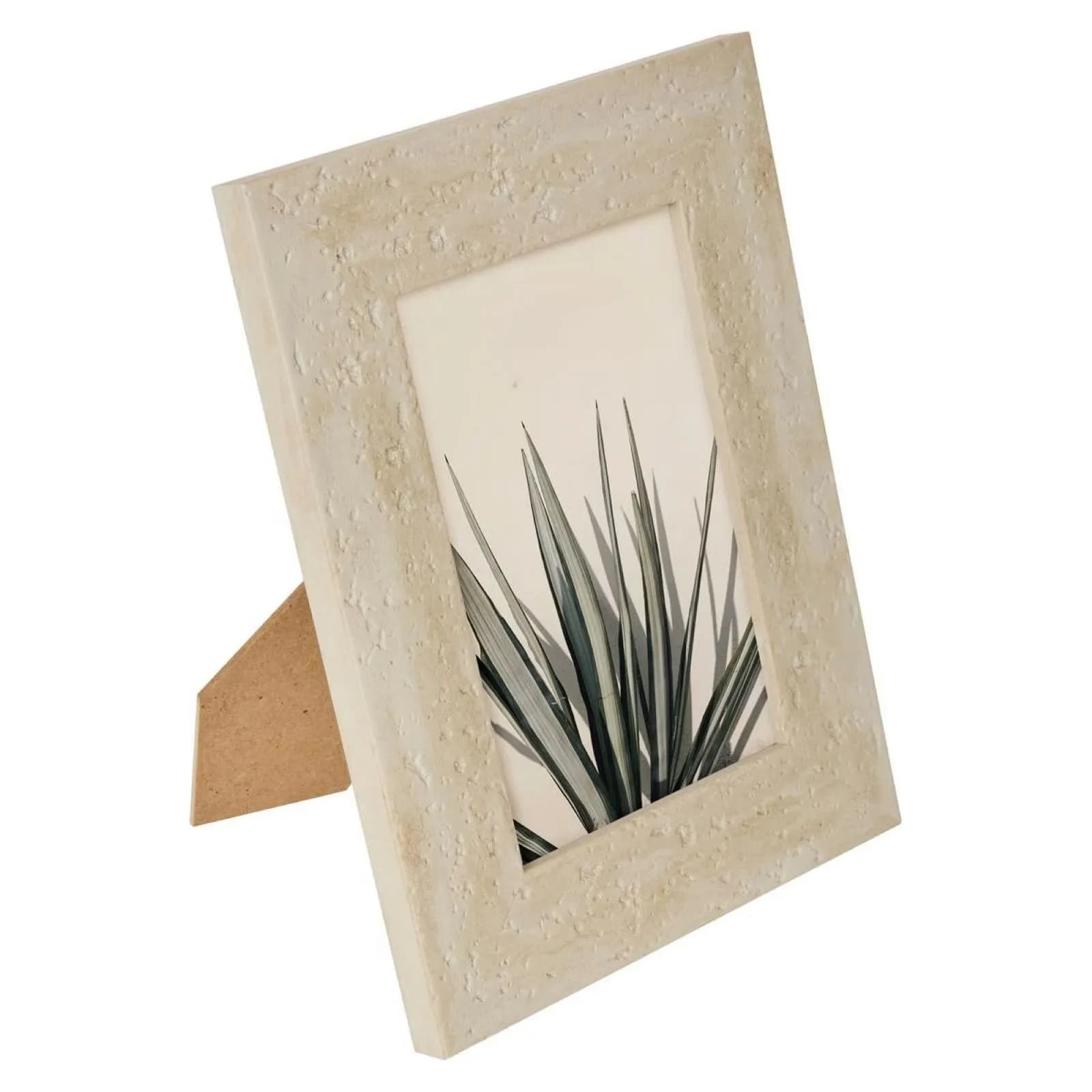 Cornice d'appoggio 16x21h cm effetto marmo travertino beige