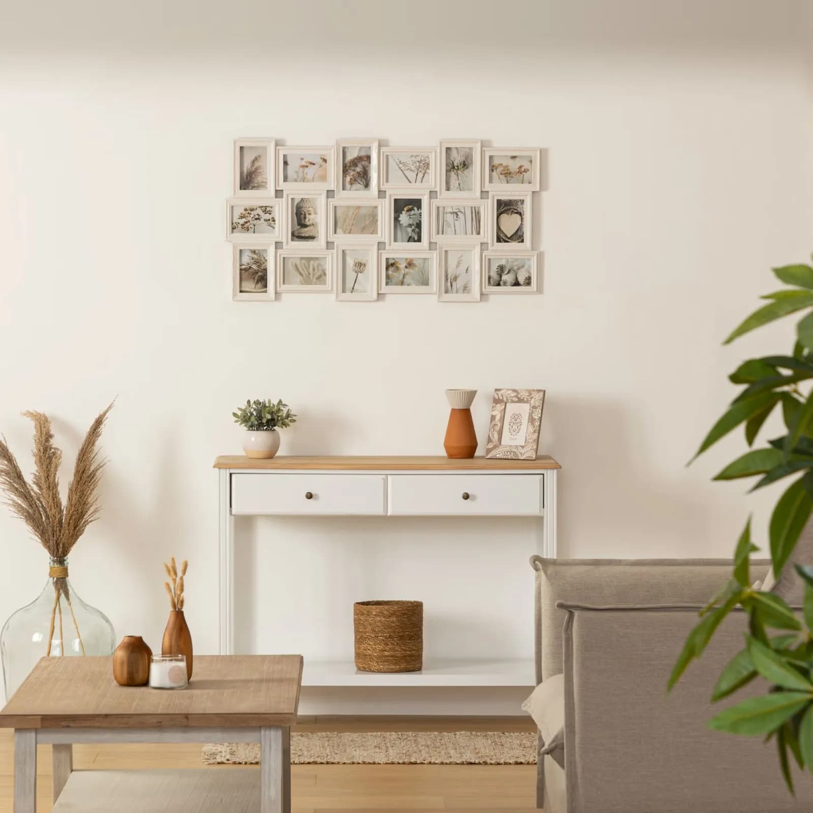 Cornice multipla 103x53h cm reversibile bianco