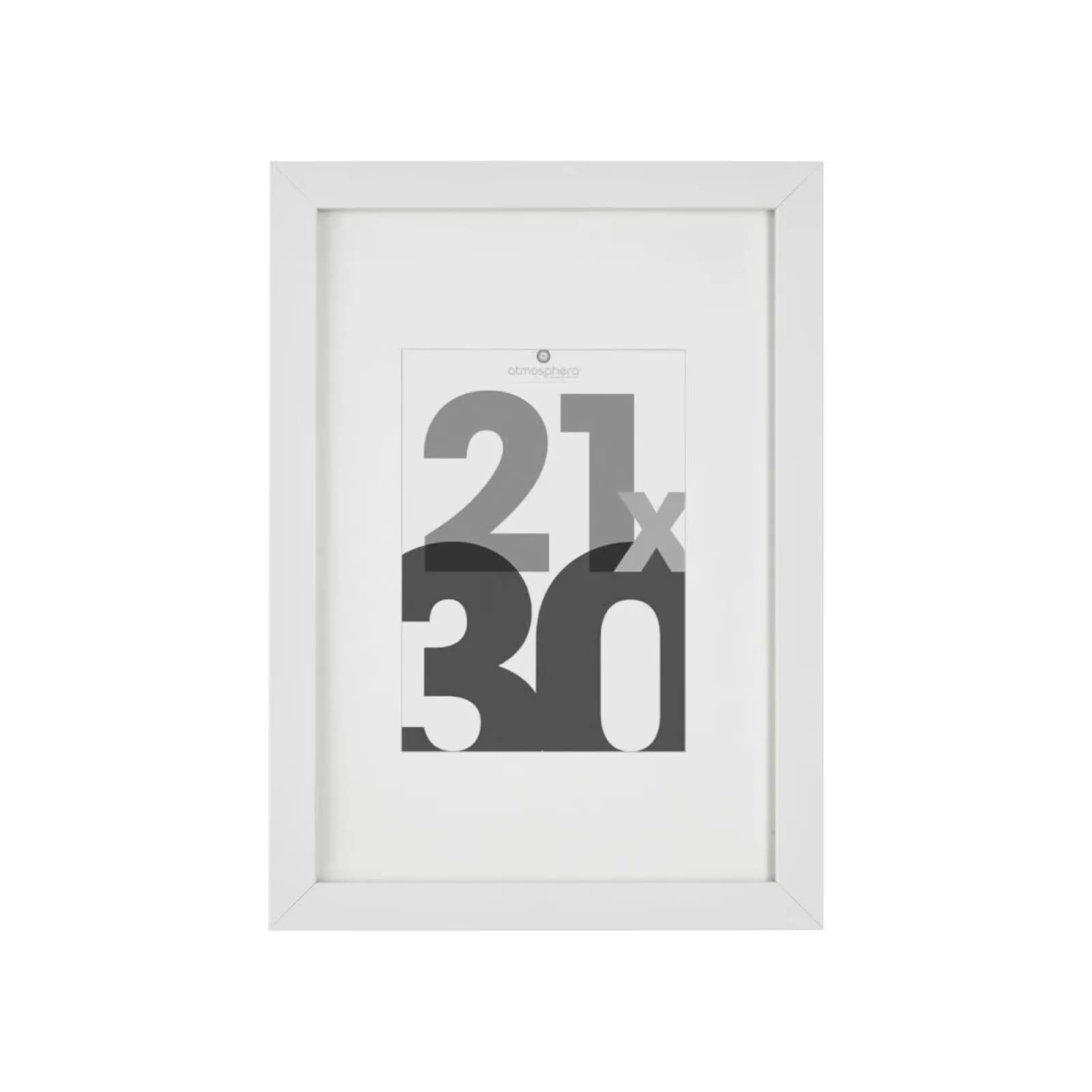 Cornice per foto 21x30 cm reversibile in legno bianco - Talirha