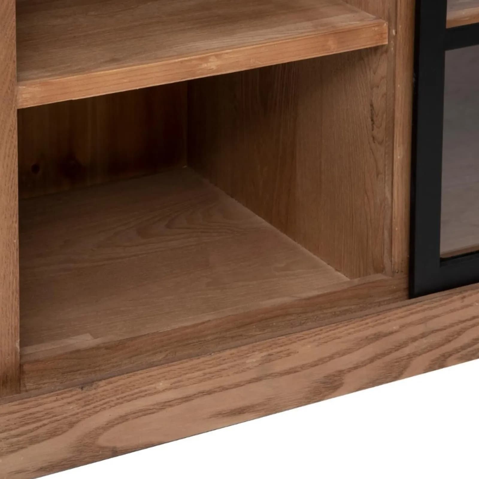 Credenza 94x85h cm in legno impiallacciato in abete e metallo con 1 anta e 2 cassetti - Zelanda