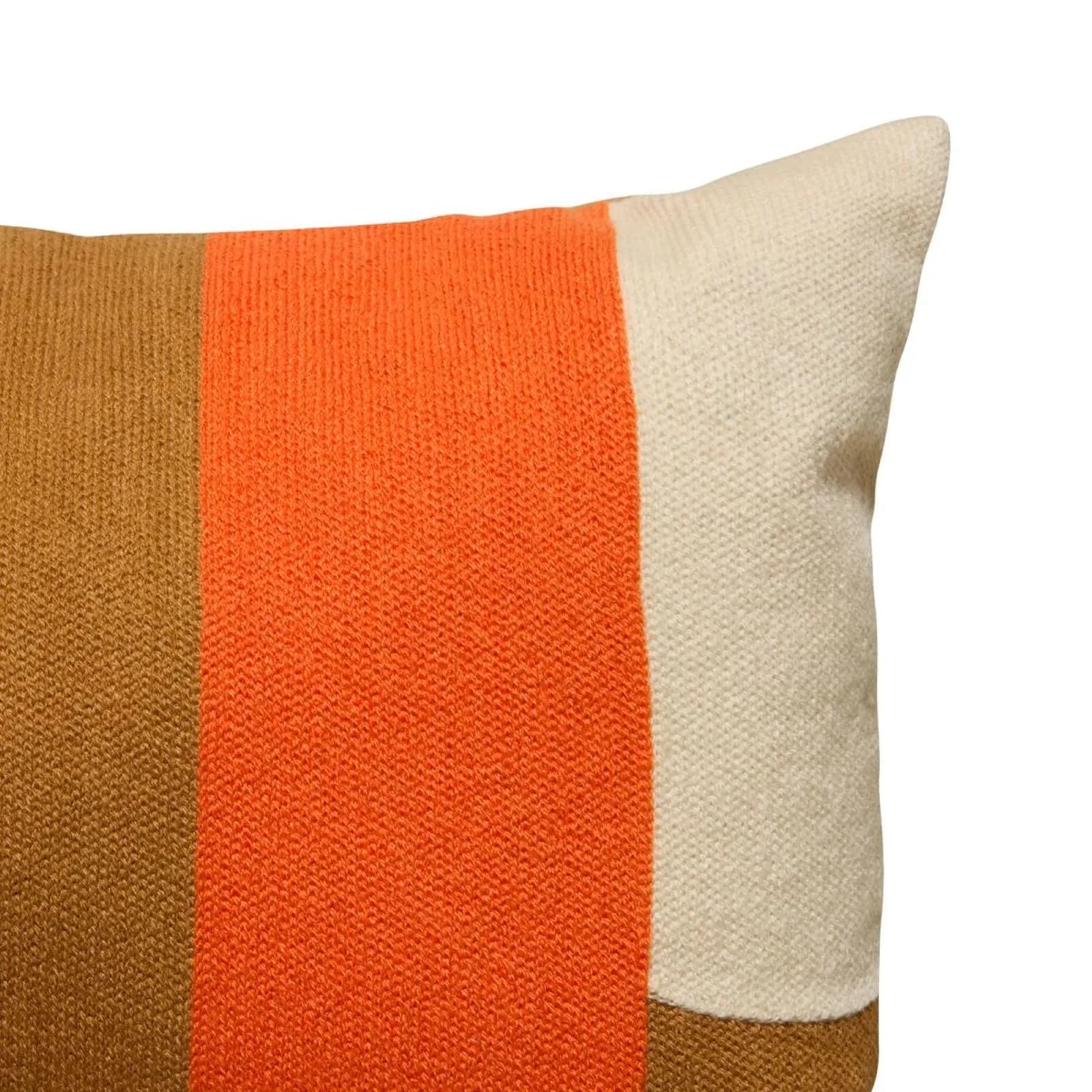 Cuscino 30x50 cm sfoderabile in cotone ricamato cacao e multicolore