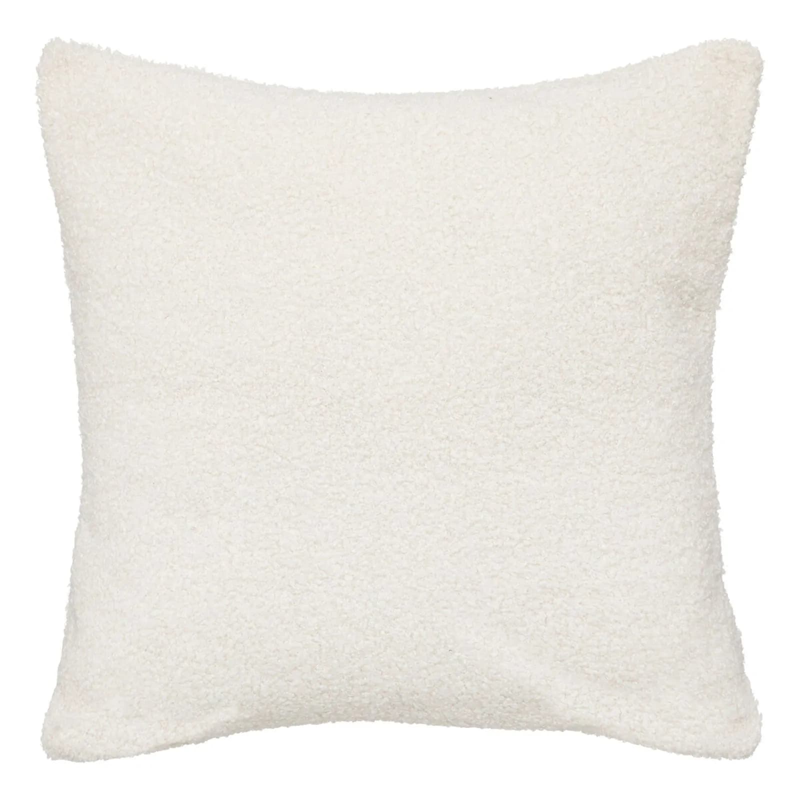 Cuscino 40x40 cm in tessuto bouclé bianco panna