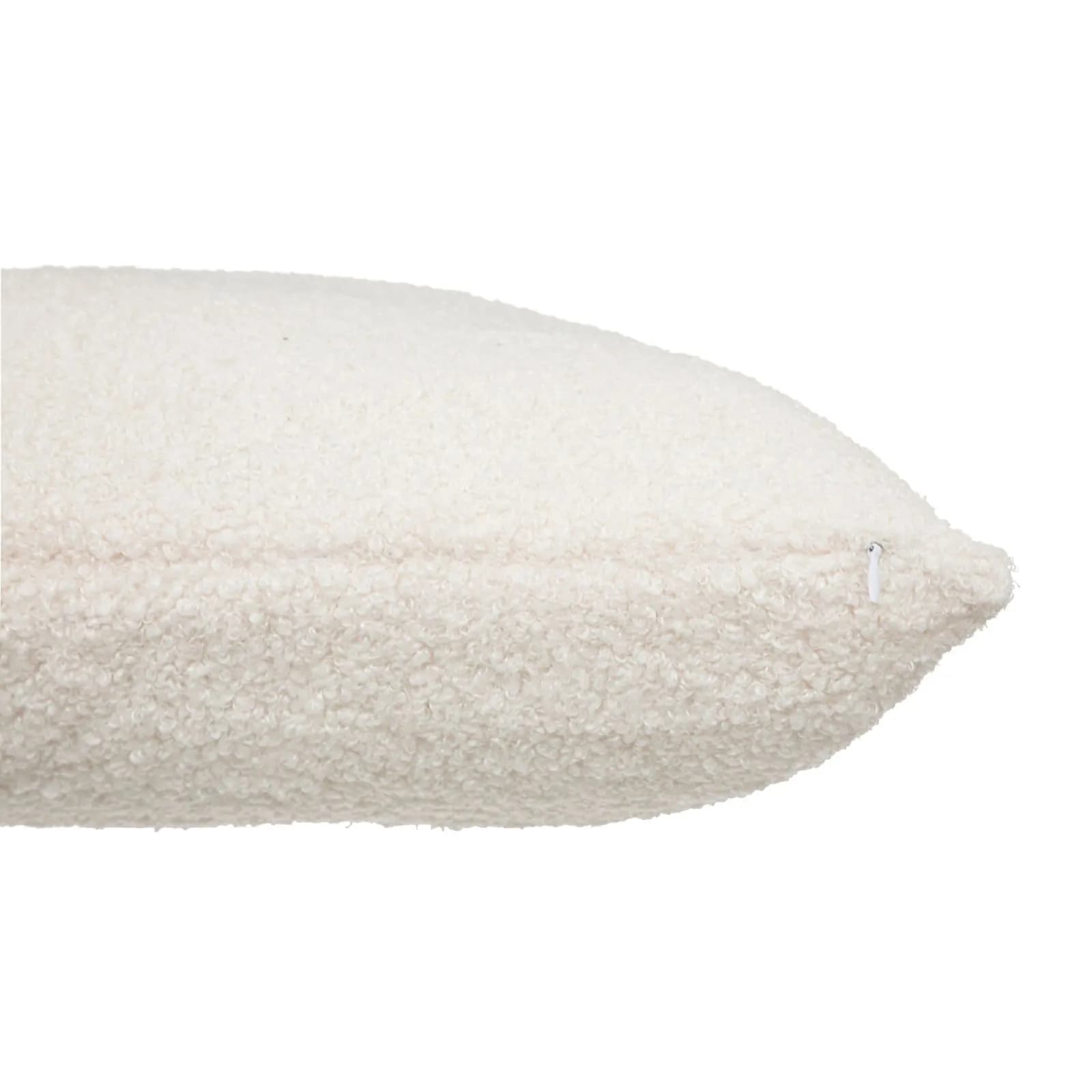 Cuscino 40x40 cm in tessuto bouclé bianco panna