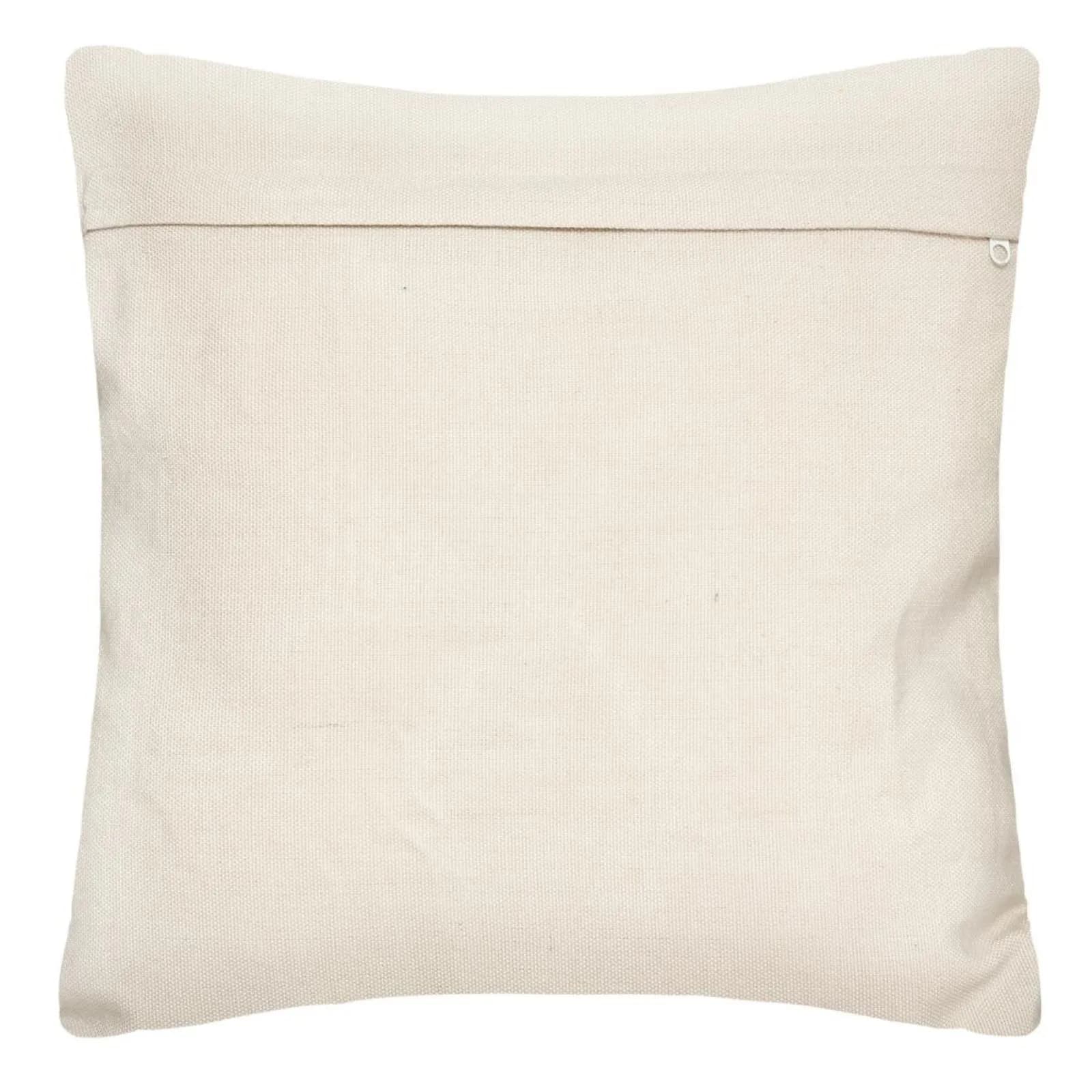 Cuscino 45x45 cm sfoderabile con motivo in rilievo beige e grigio