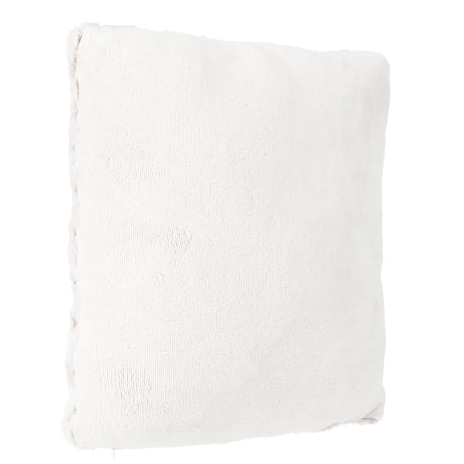 Cuscino 45x45 cm in tessuto bouclé bianco
