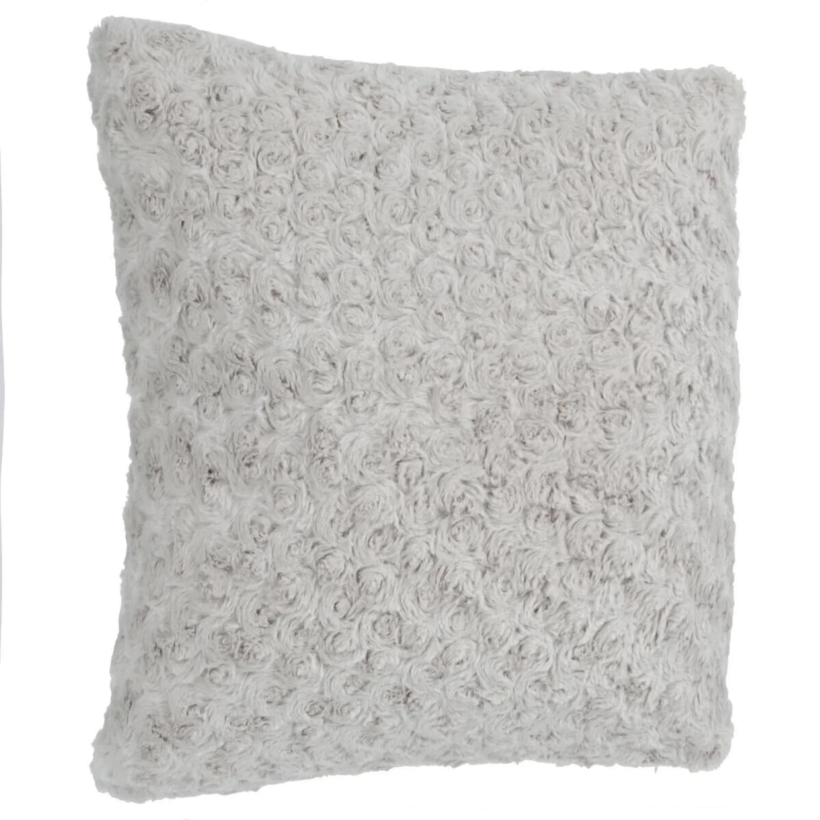Cuscino 45x45 cm in tessuto bouclé grigio