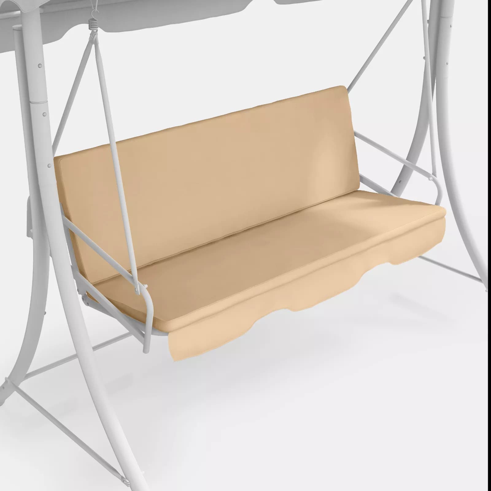 Cuscino per seduta e schienale dondolo in poliestere beige - Aladino