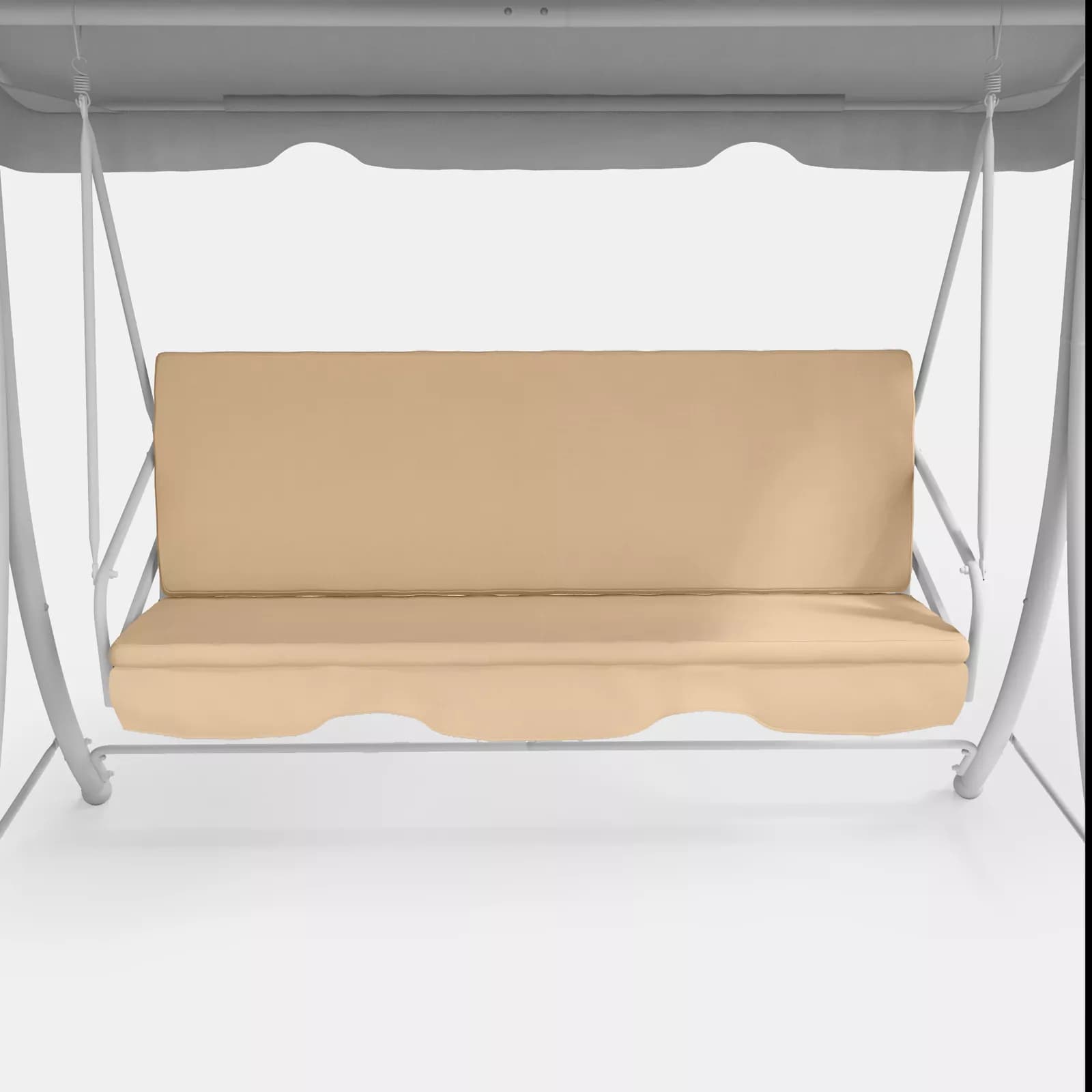 Cuscino per seduta e schienale dondolo in poliestere beige - Aladino