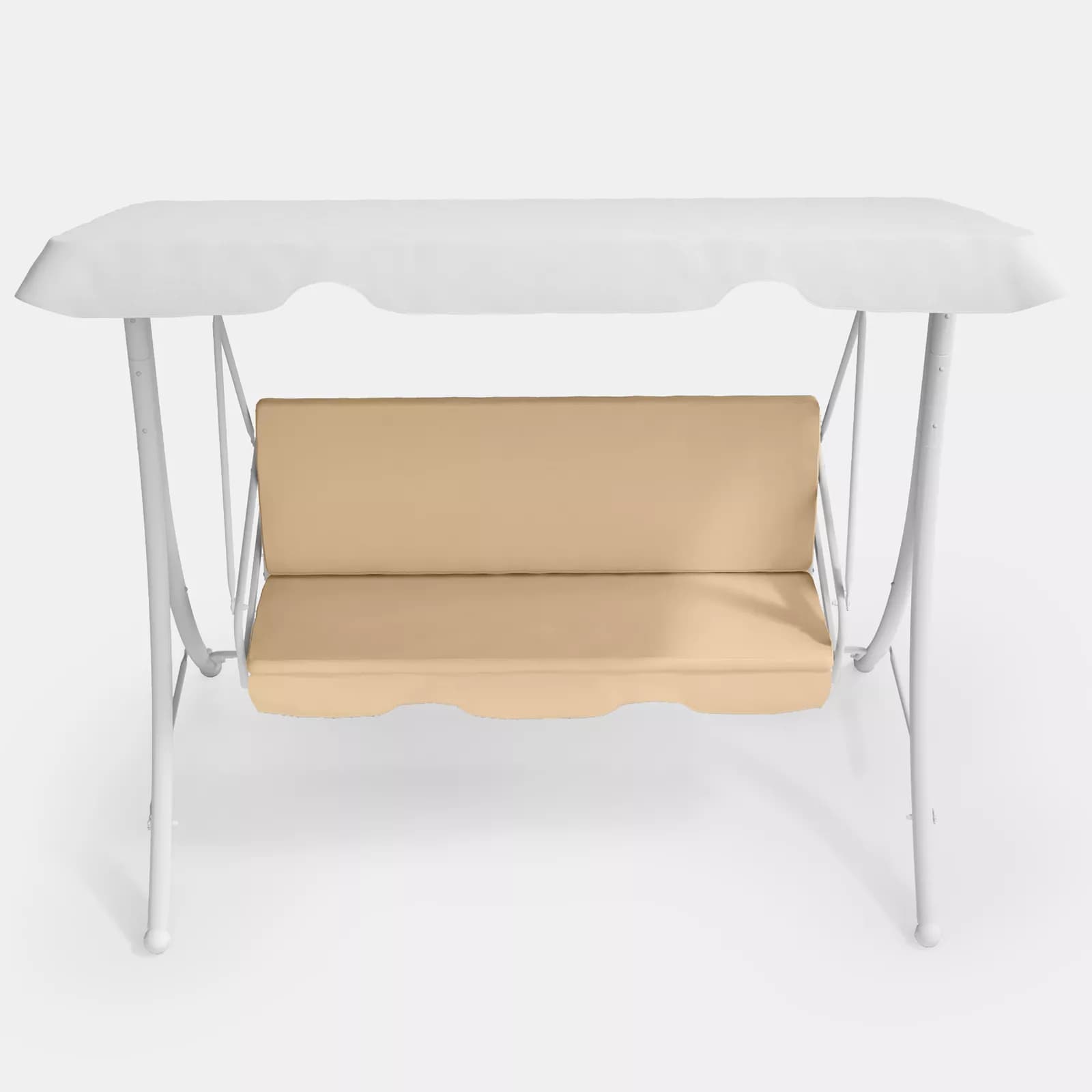 Cuscino per seduta e schienale dondolo in poliestere beige - Aladino