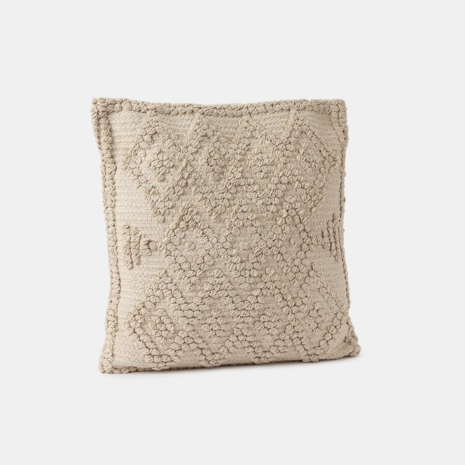 Cuscino sfoderabile 45x45 macramè beige