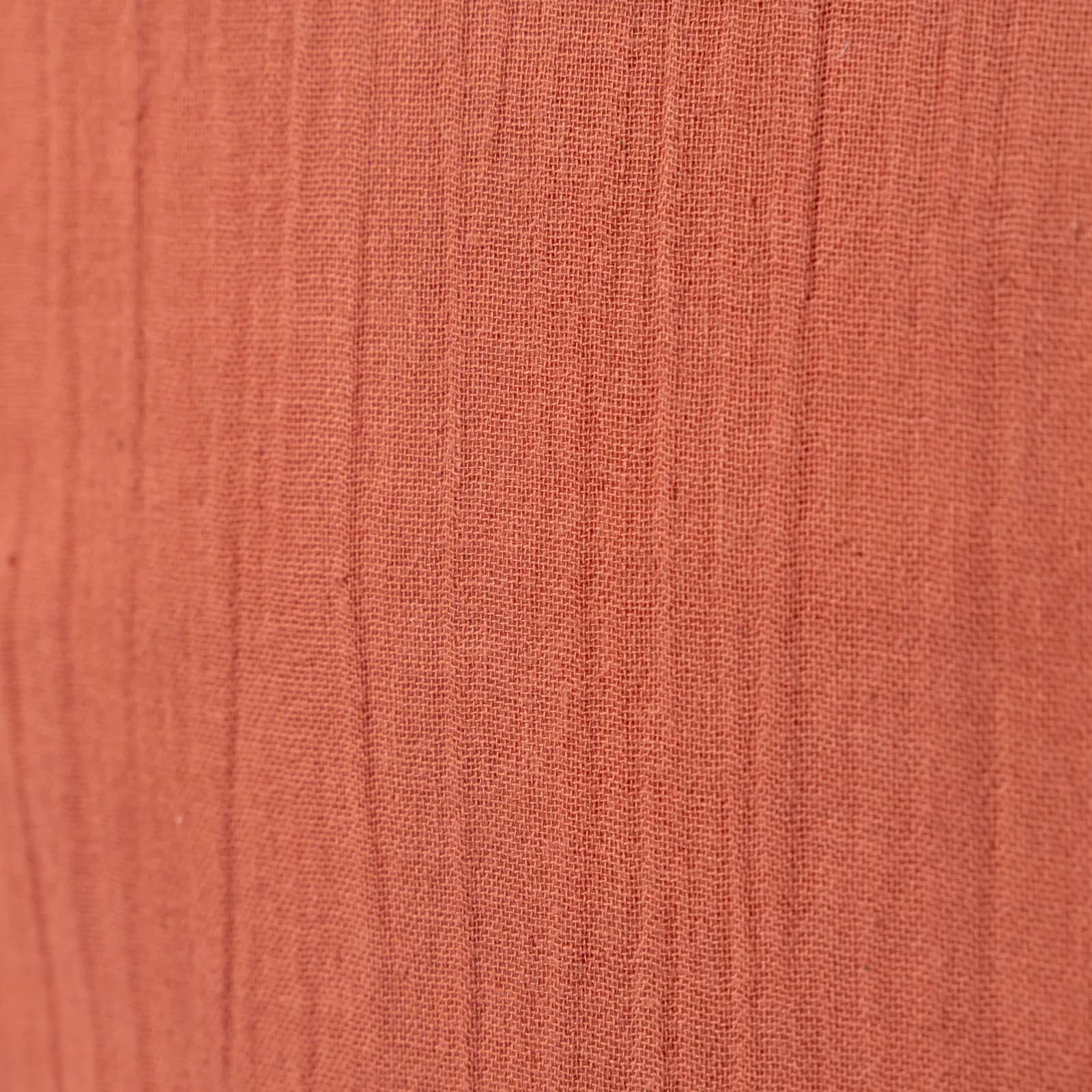 Cuscino sfoderabile 45x45 cm terracotta in cotone mussolina con frange