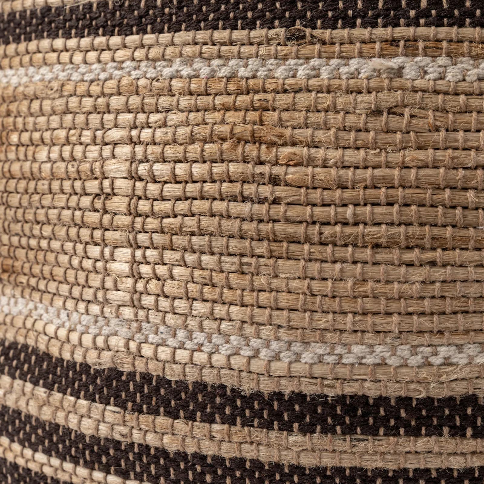 Cuscino sfoderabile 45x45 cm naturale e cacao in juta e cotone
