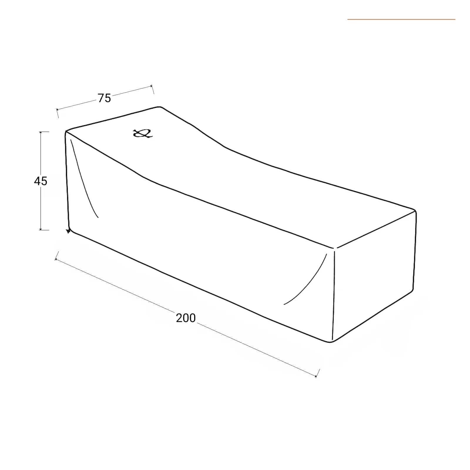 Copertura protettiva per lettino prendisole in poliestere idrorepellente 200x75x45h cm - Wakanda