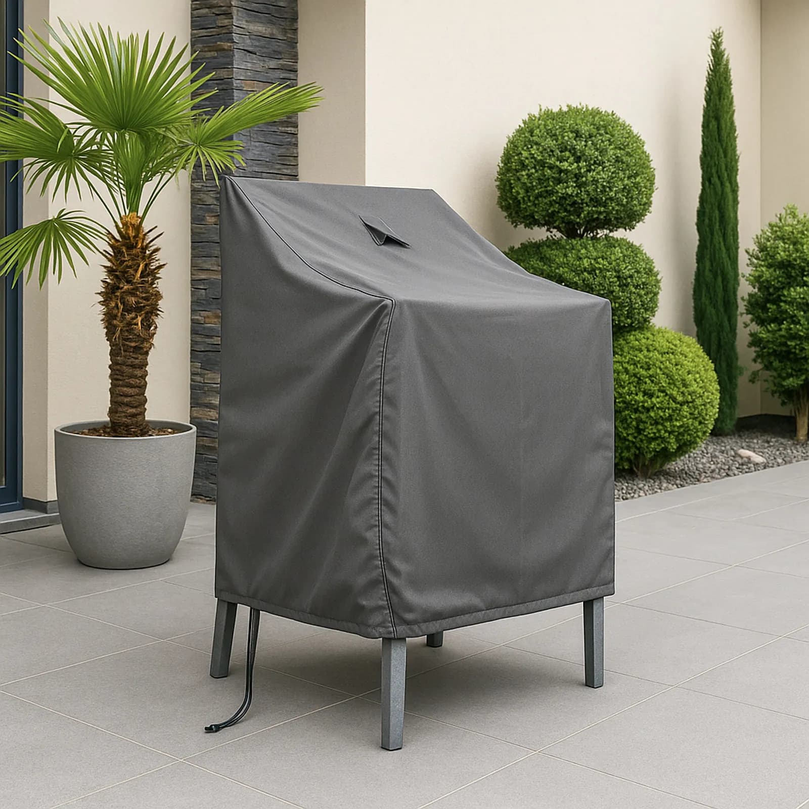 Copertura protettiva per pila di sedie in poliestere idrorepellente 70x70x120h cm - Wakanda