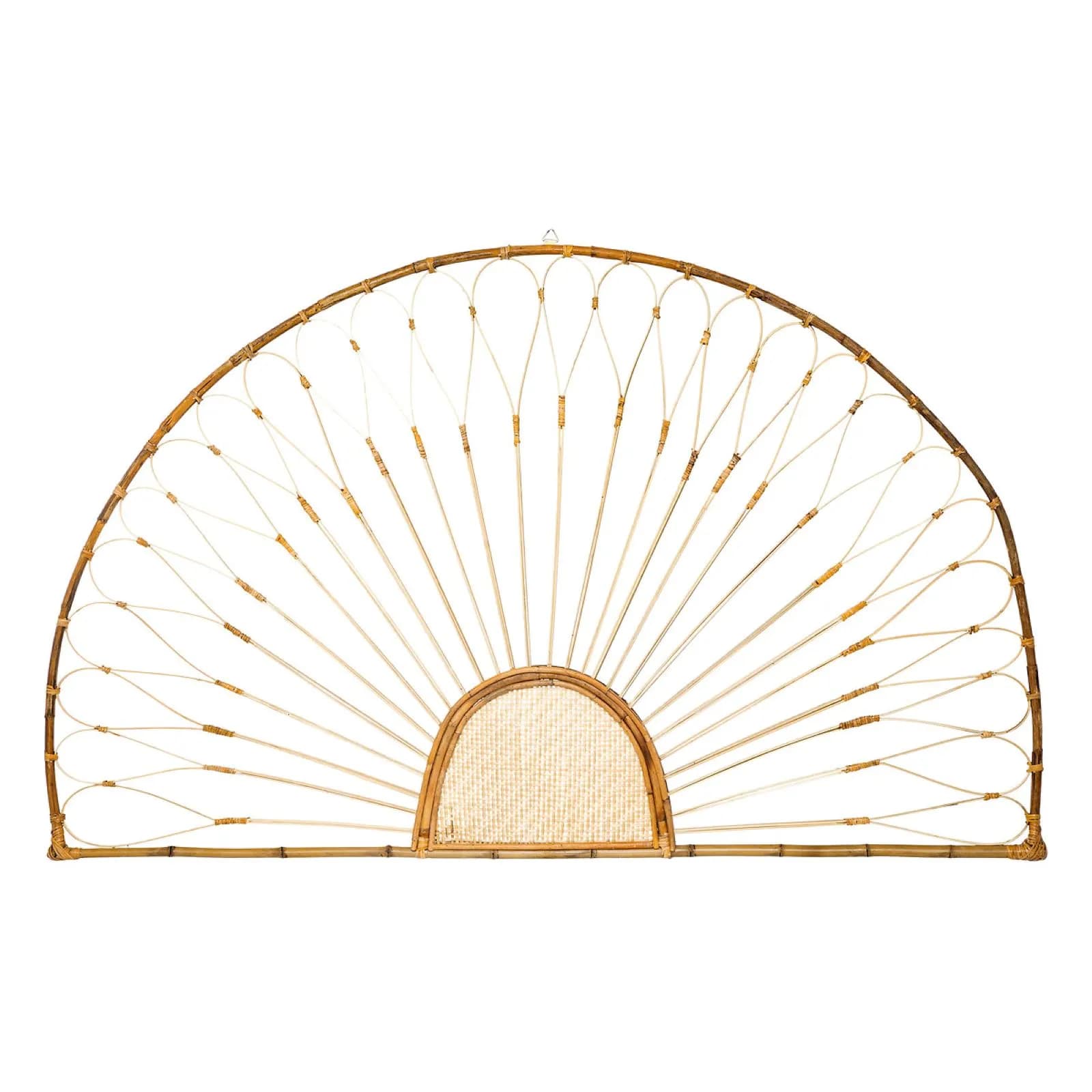Decorazione da parete 160x100h cm in rattan e bambù naturale