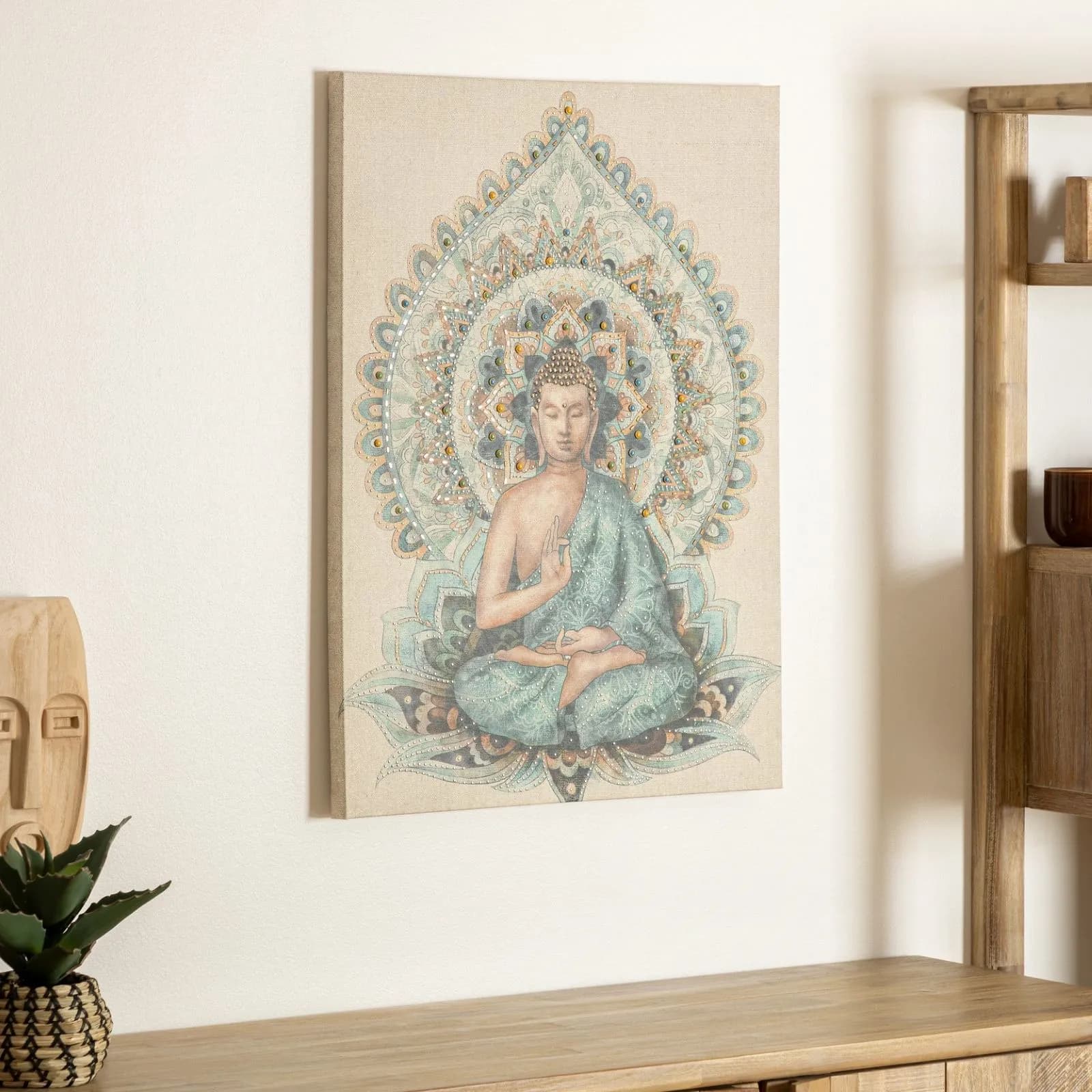 Decorazione da parete 59x79h cm buddha multicolore