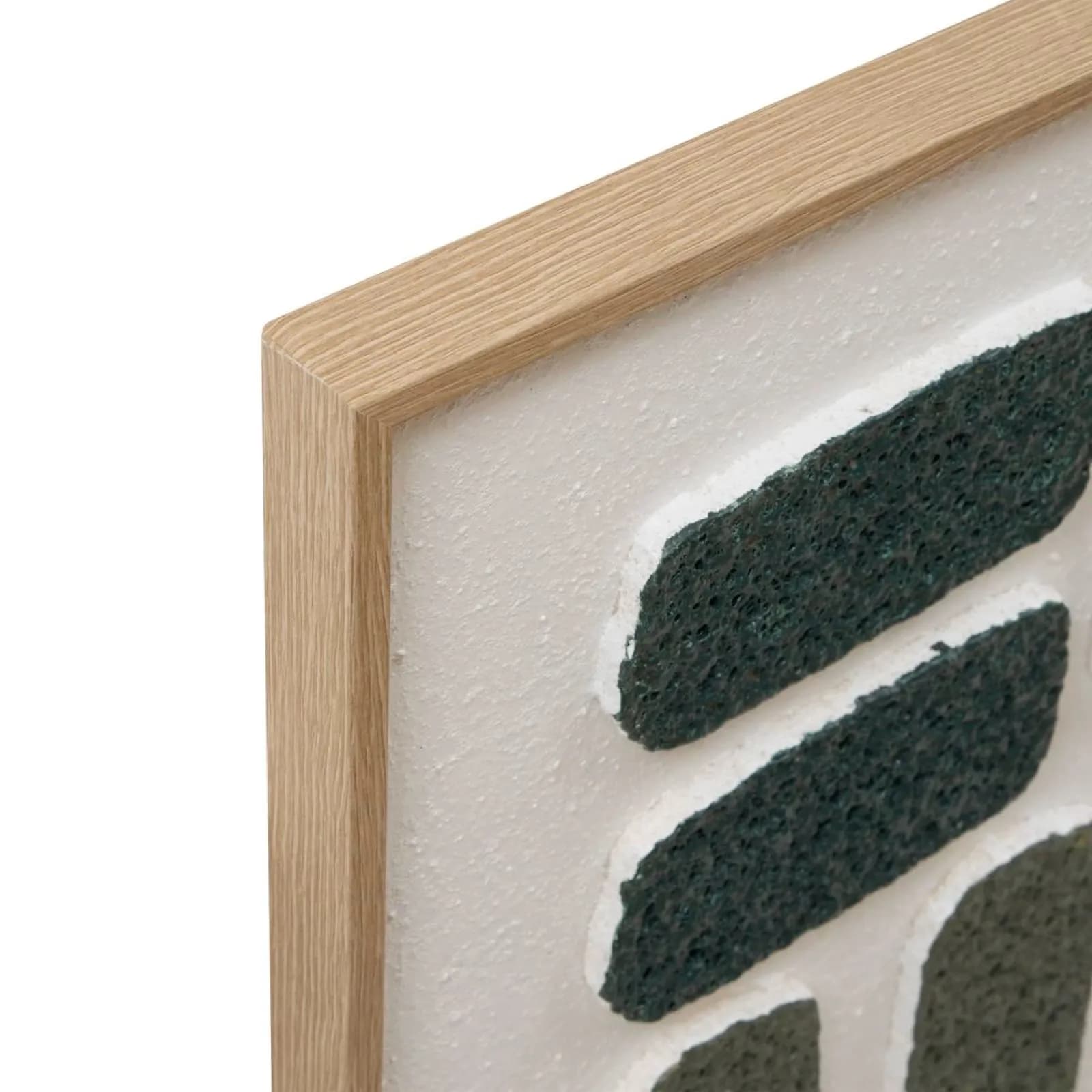 Decorazione da parete 60x80 cm reversibile bianco e verde con cornice in legno