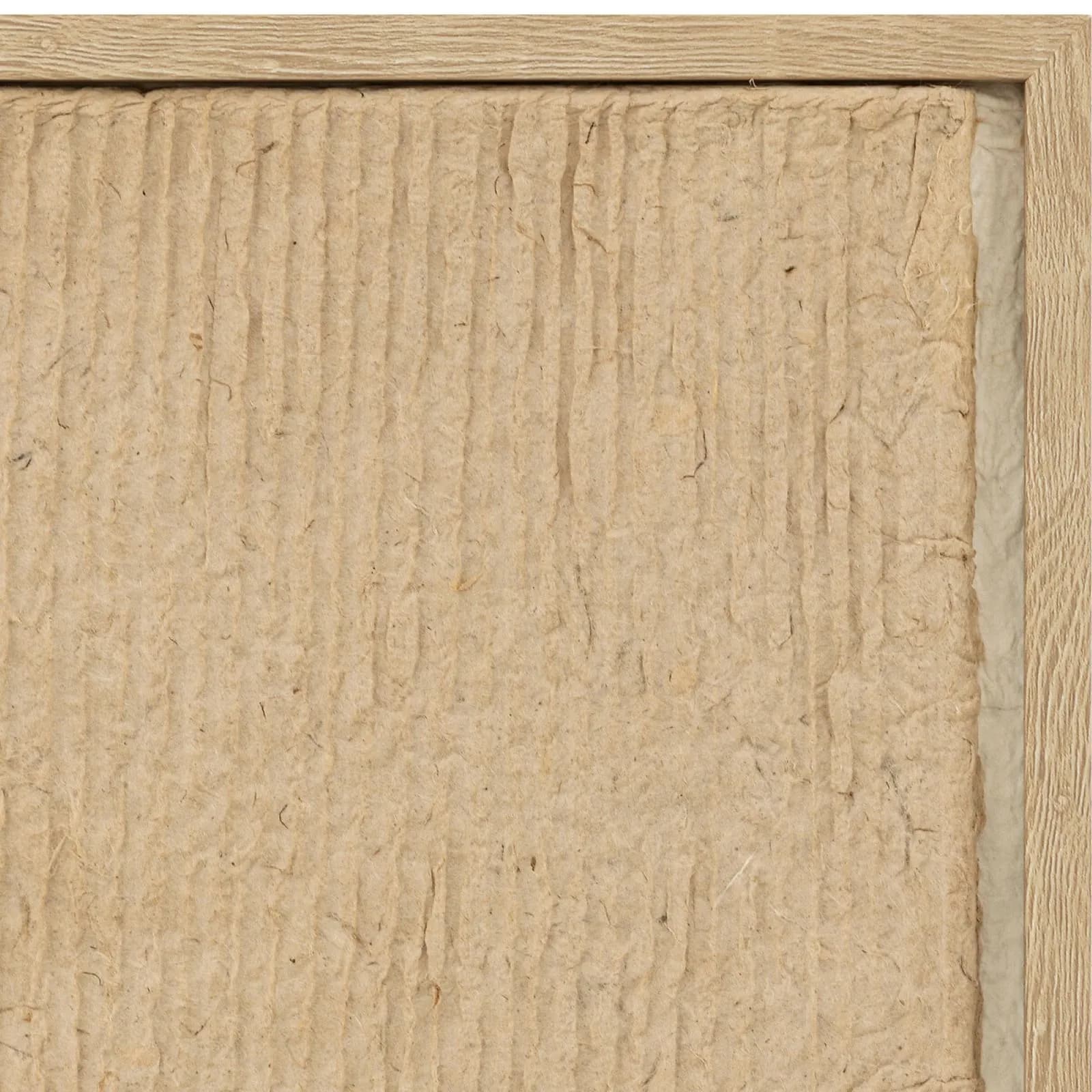 Decorazione da parete 70x70 cm in rilievo beige con cornice legno