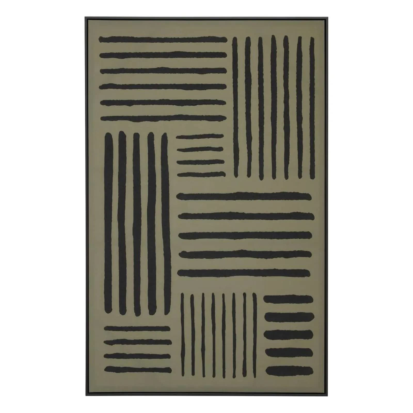 Decorazione da parete 75x116 cm reversibile tela dipinta verde e nero