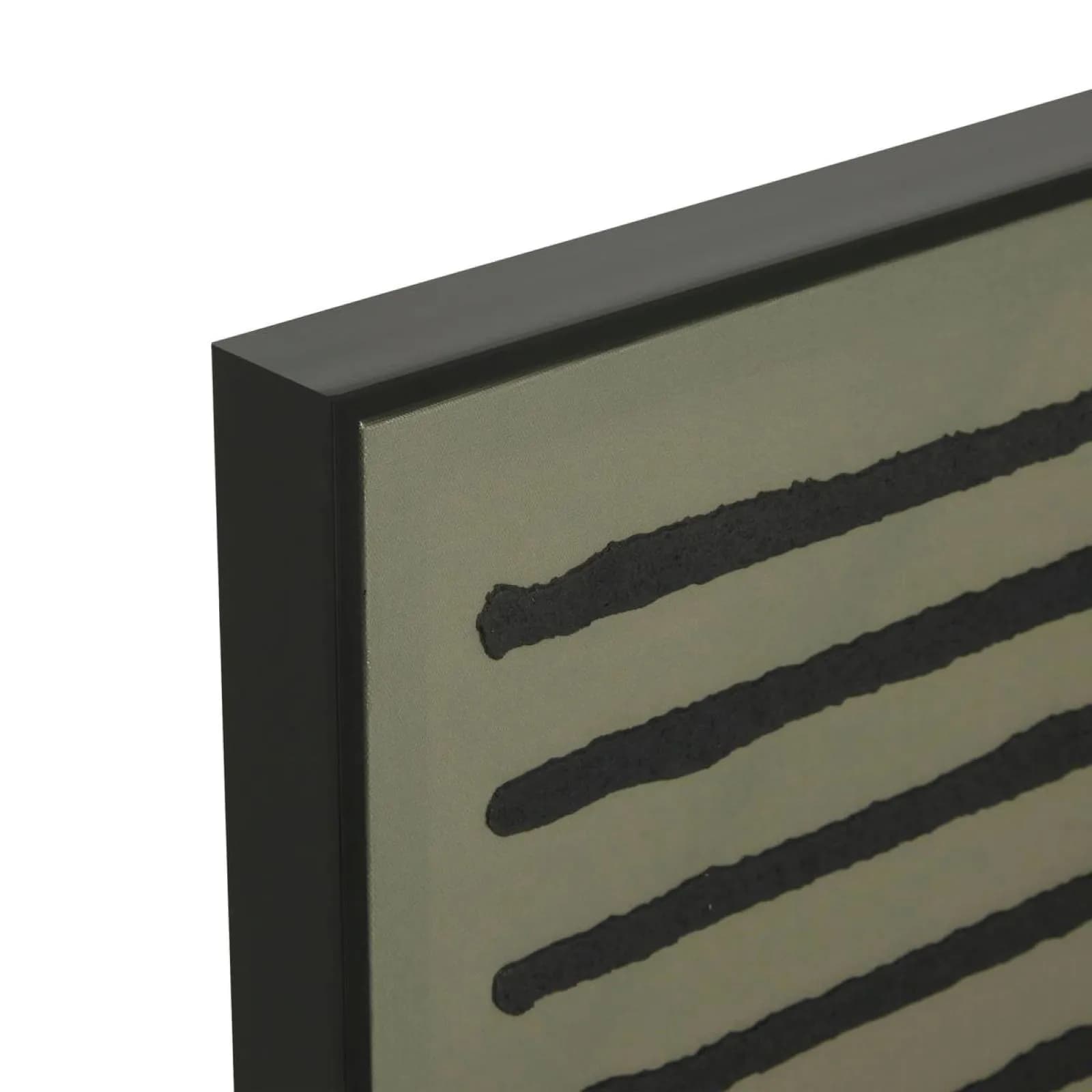 Decorazione da parete 75x116 cm reversibile tela dipinta verde e nero