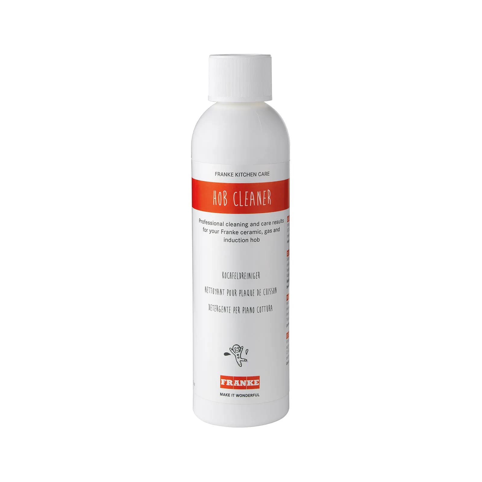 Detergente Franke per la pulizia di piani cottura a gas a induzione o in vetro resina 250 ml