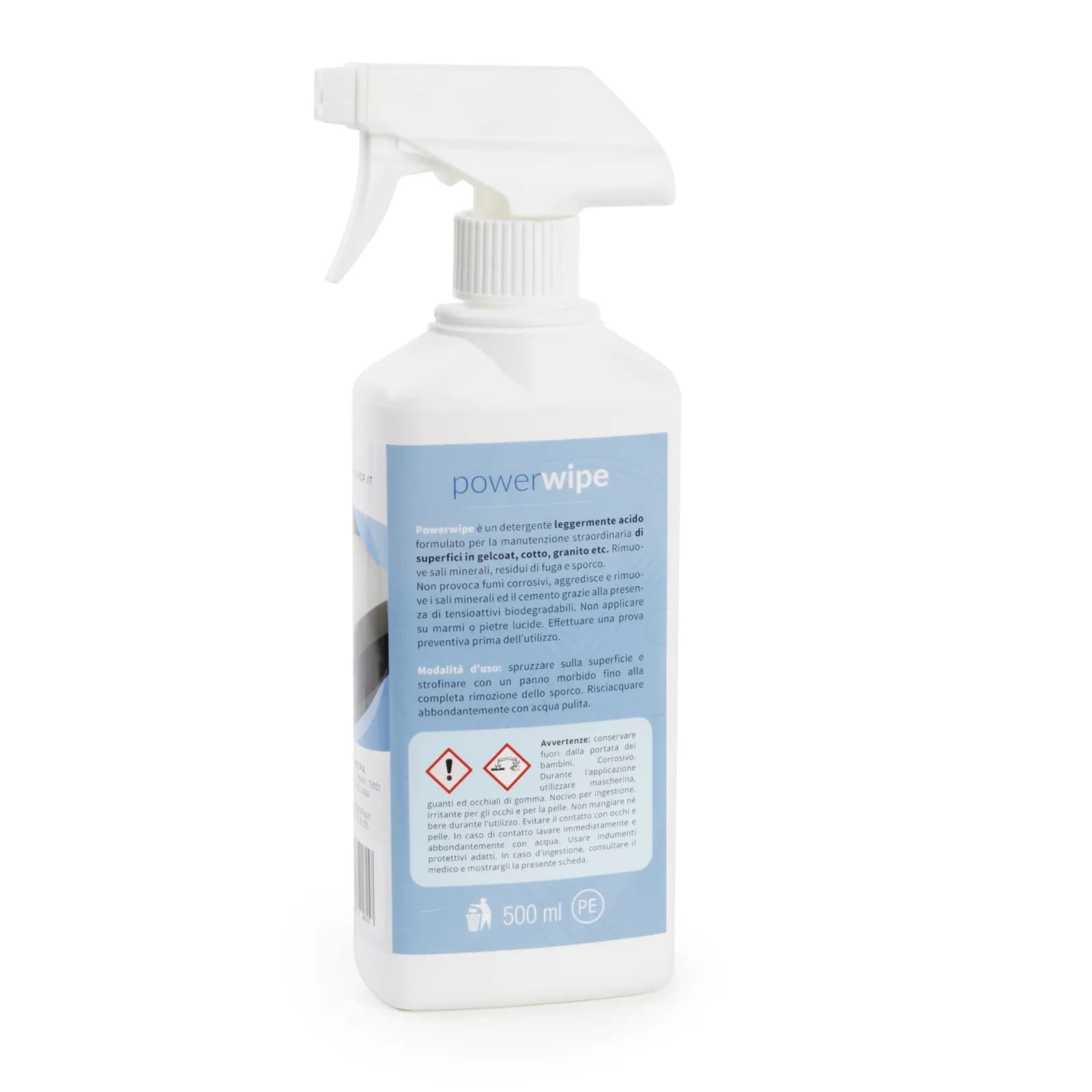Detergente per piatti doccia e superfici gelcoat o pietra pulizia straordinaria Power Wipe 500 ml