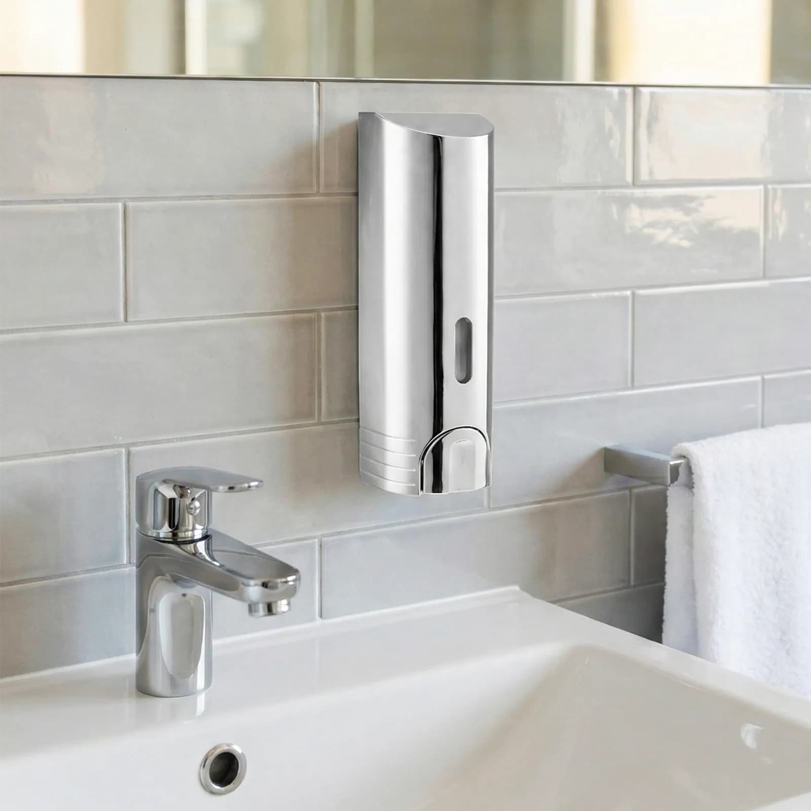 Dispenser a muro 300 ml in abs cromo - Molly