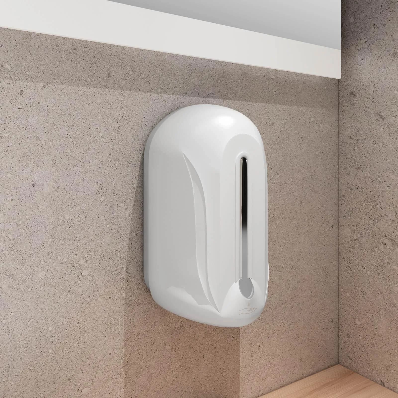 Dispenser automatico per spray igienizzante da 1100 ml da parete bianco