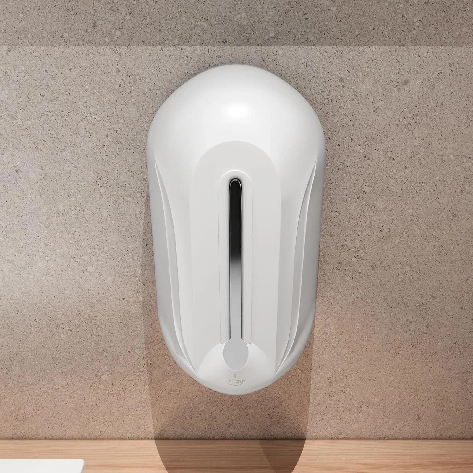 Dispenser automatico per spray igienizzante da 1100 ml da parete bianco