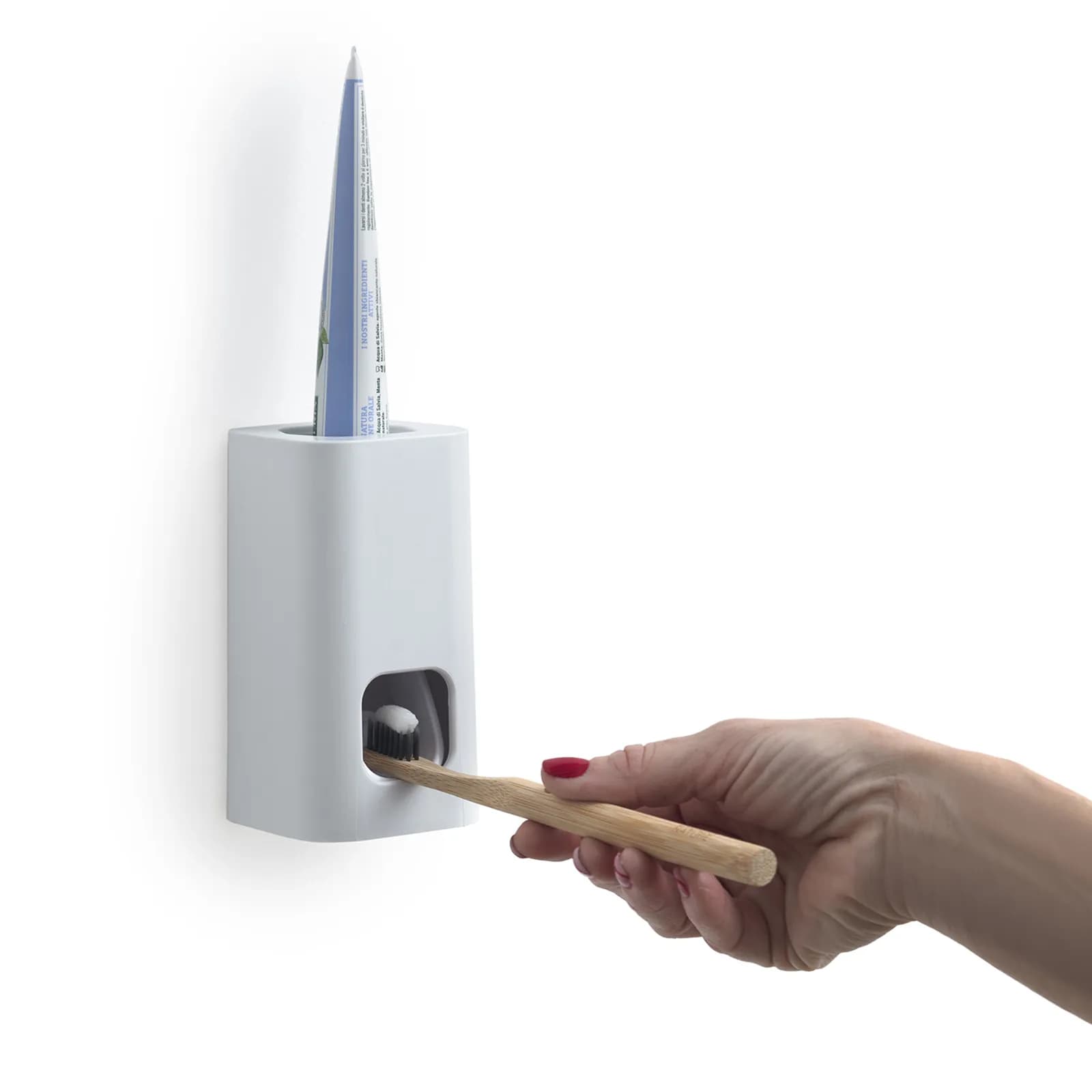 Dispenser per dentifricio in resina bianco opaco - Seventy di Gedy
