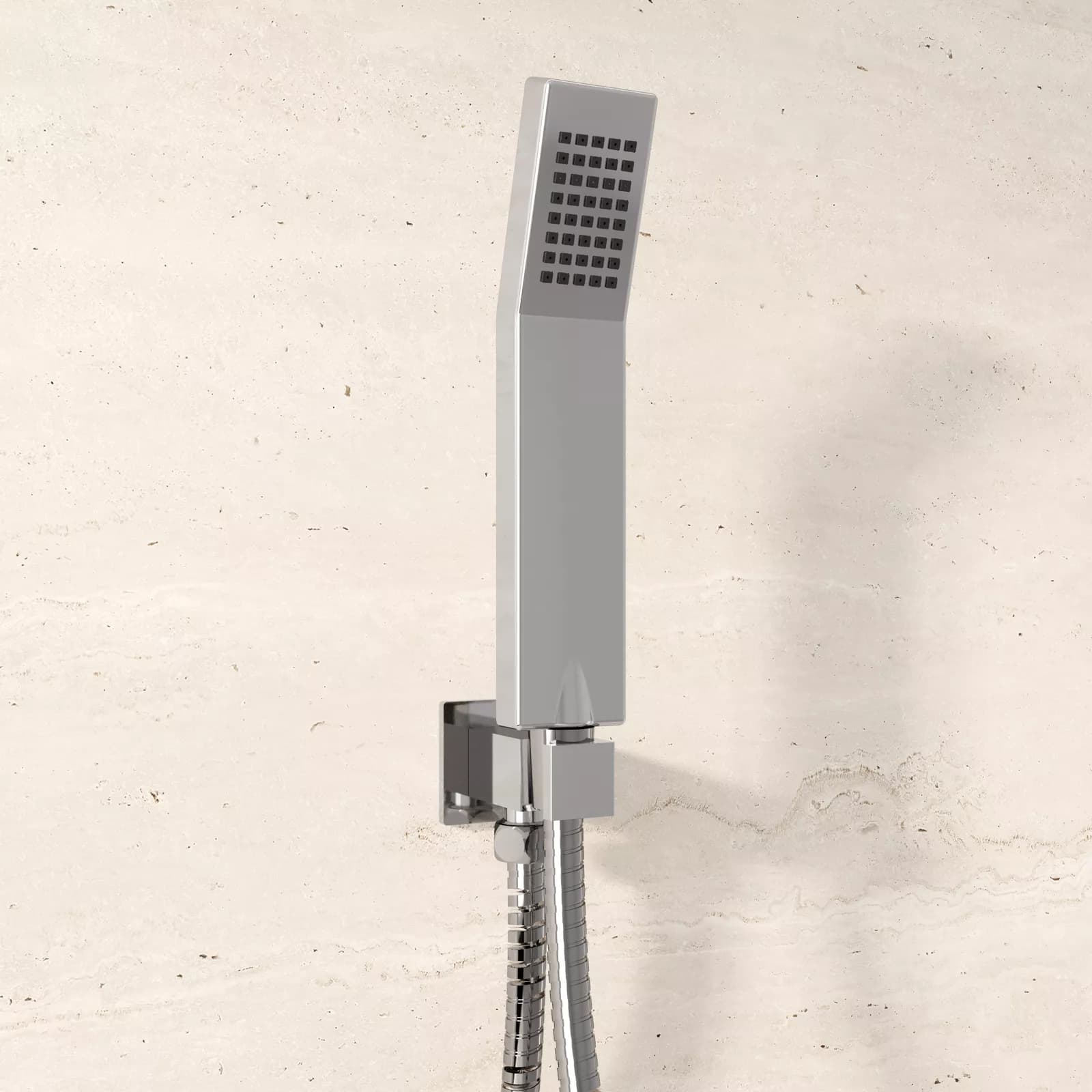 Set doccetta cromato con flessibile 150 cm e presa acqua a muro