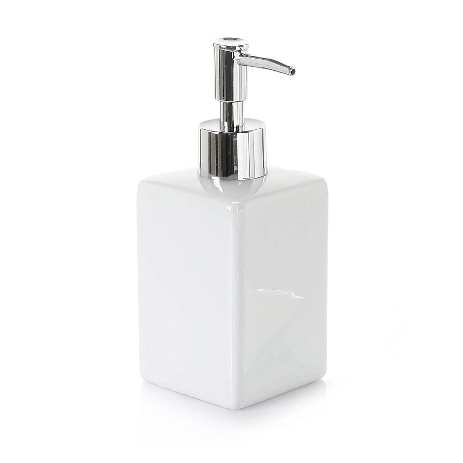 Dosasapone in ceramica bianco con erogatore cromo - Verbena di Gedy