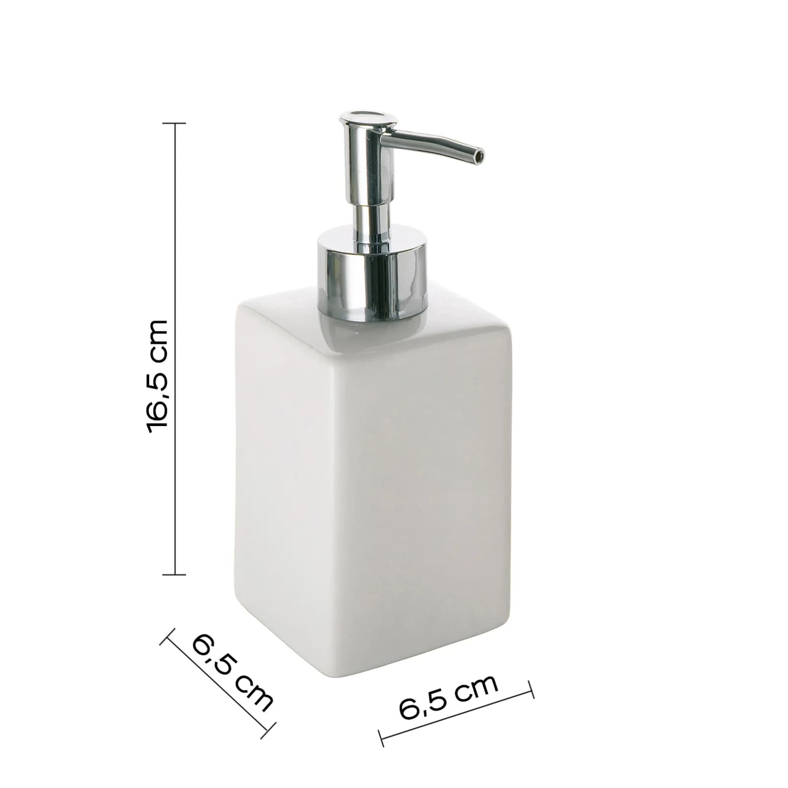 Dosasapone in ceramica bianco con erogatore cromo - Verbena di Gedy