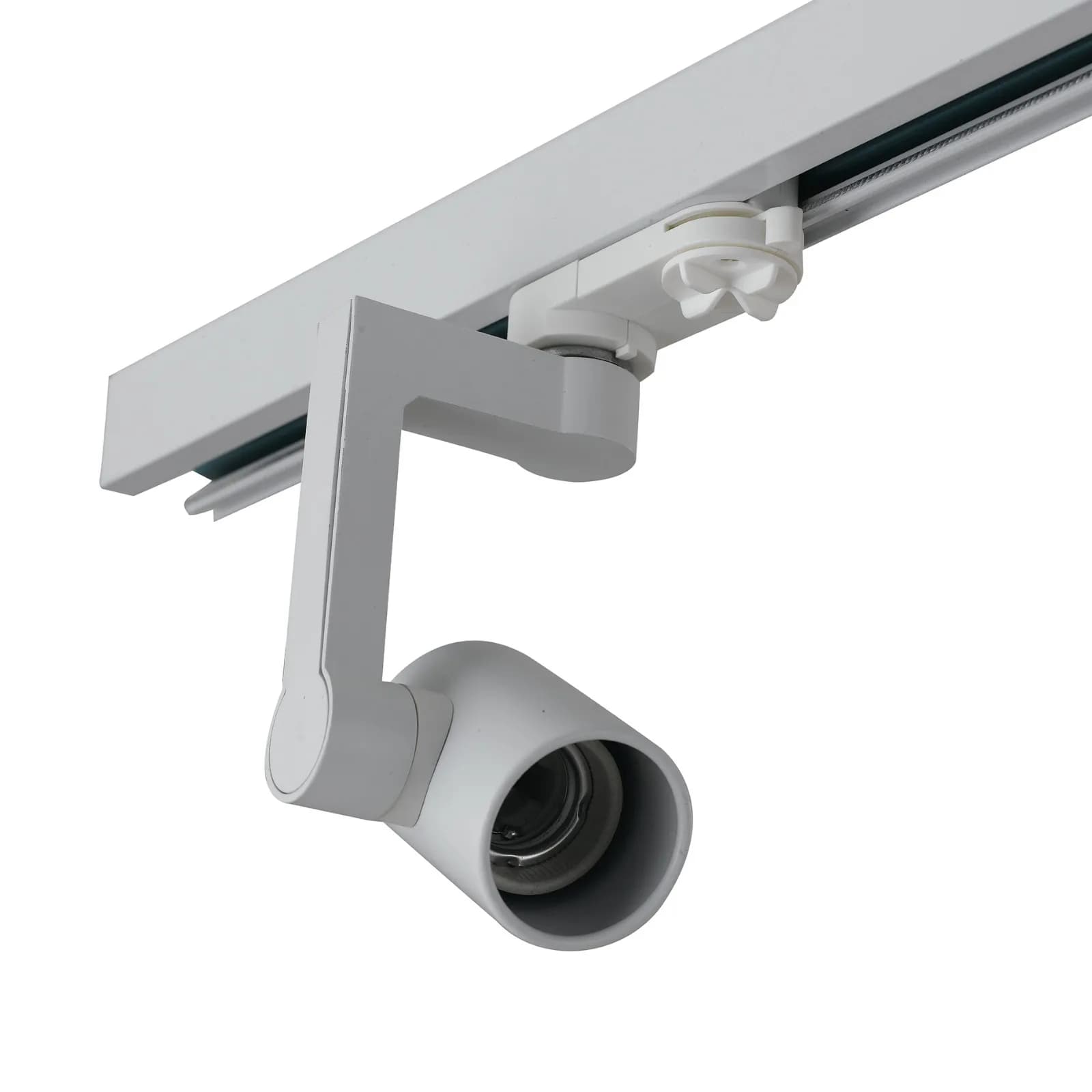 Faro girevole 5,4x10 cm per binario trifase in metallo satinato bianco - Radius