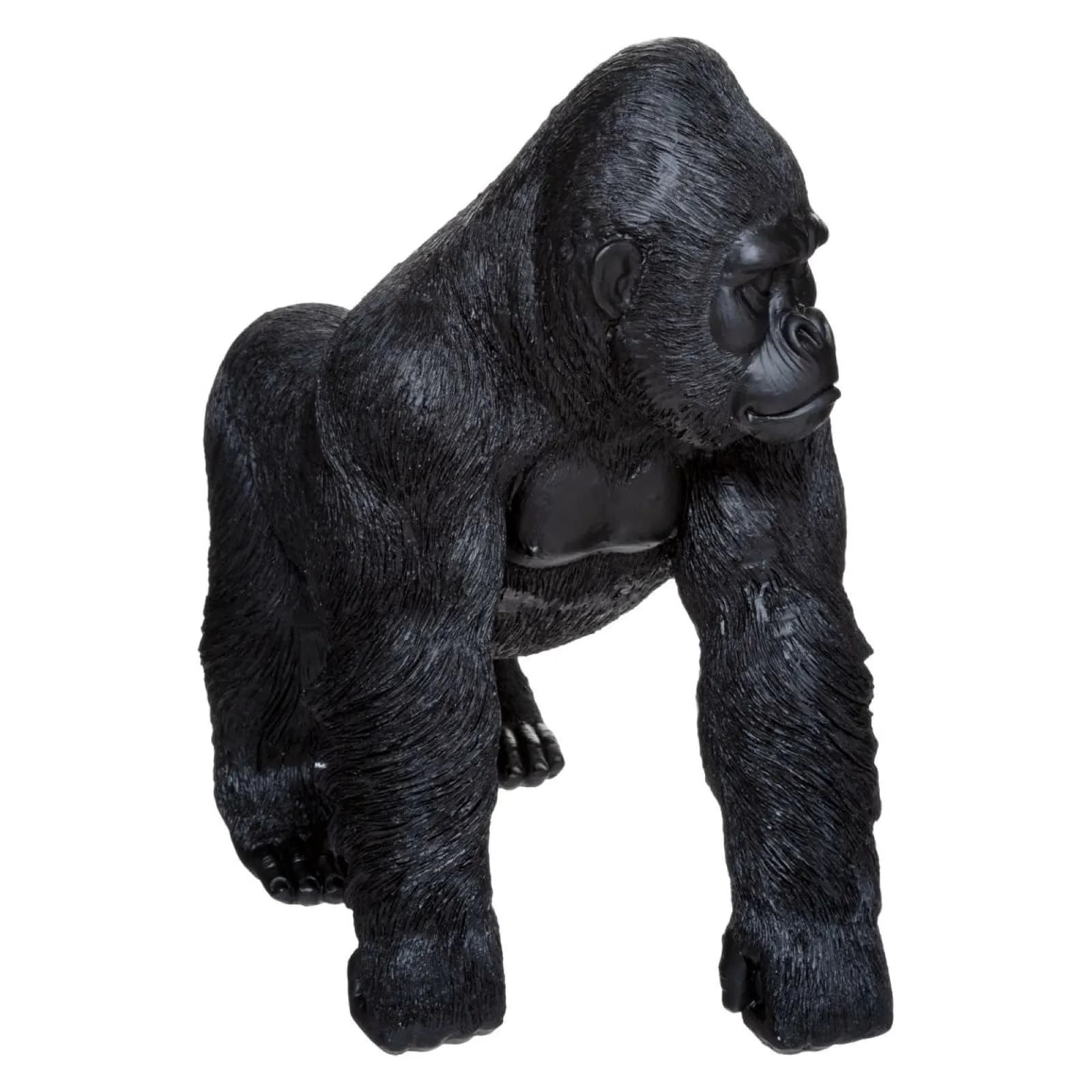 Figura decorativa 35h cm scimmia in pietra artificiale nero