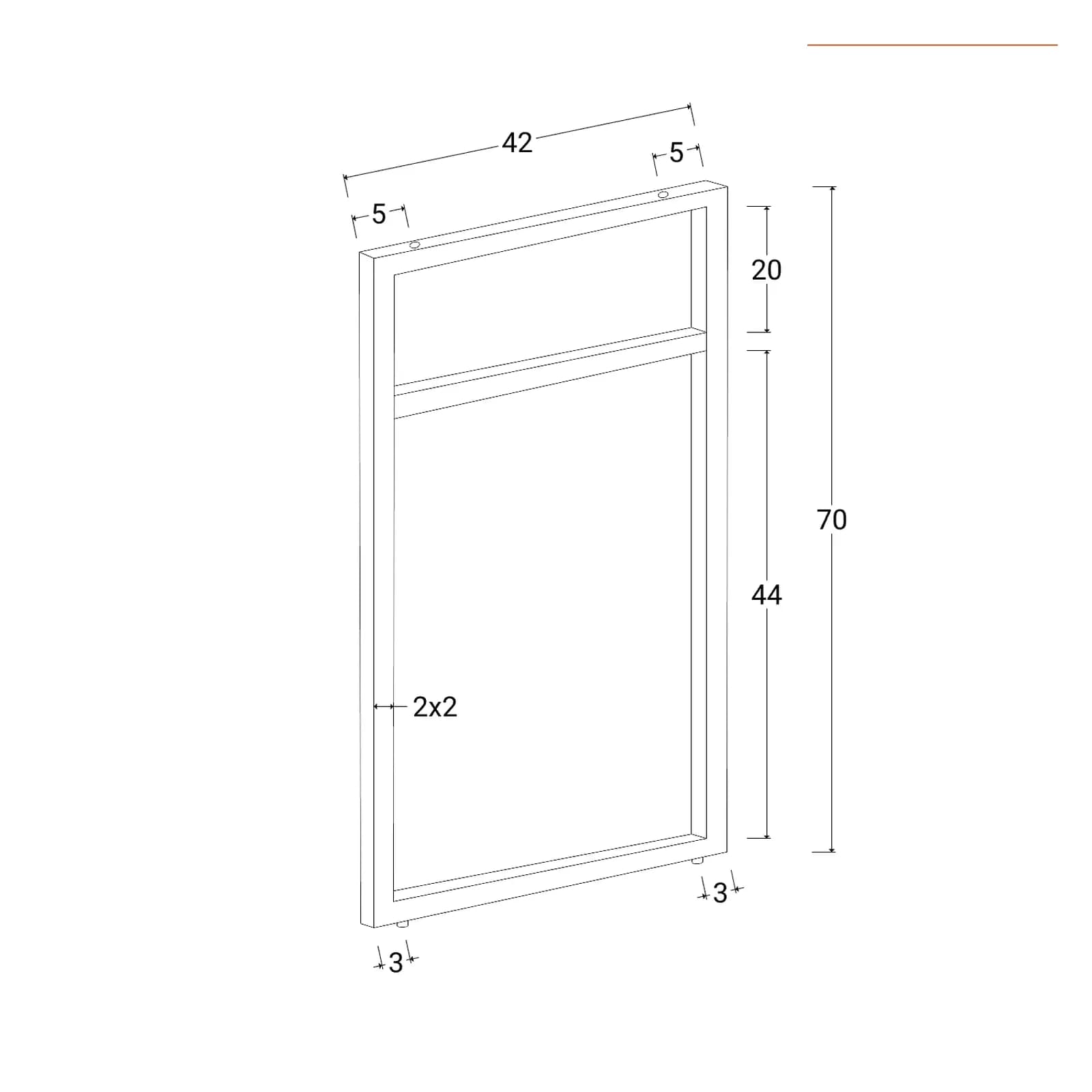 Gamba 70 h cm con porta asciugamano per top scatolato