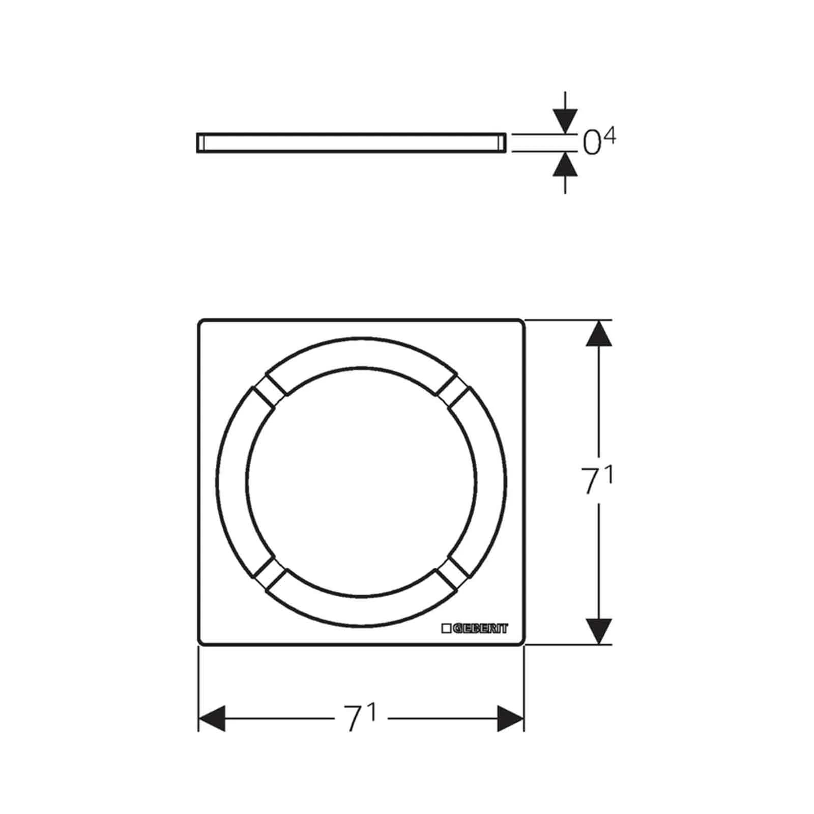 Geberit griglia doccia per sifone design rotondo 8x8 cm installazione filopavimento