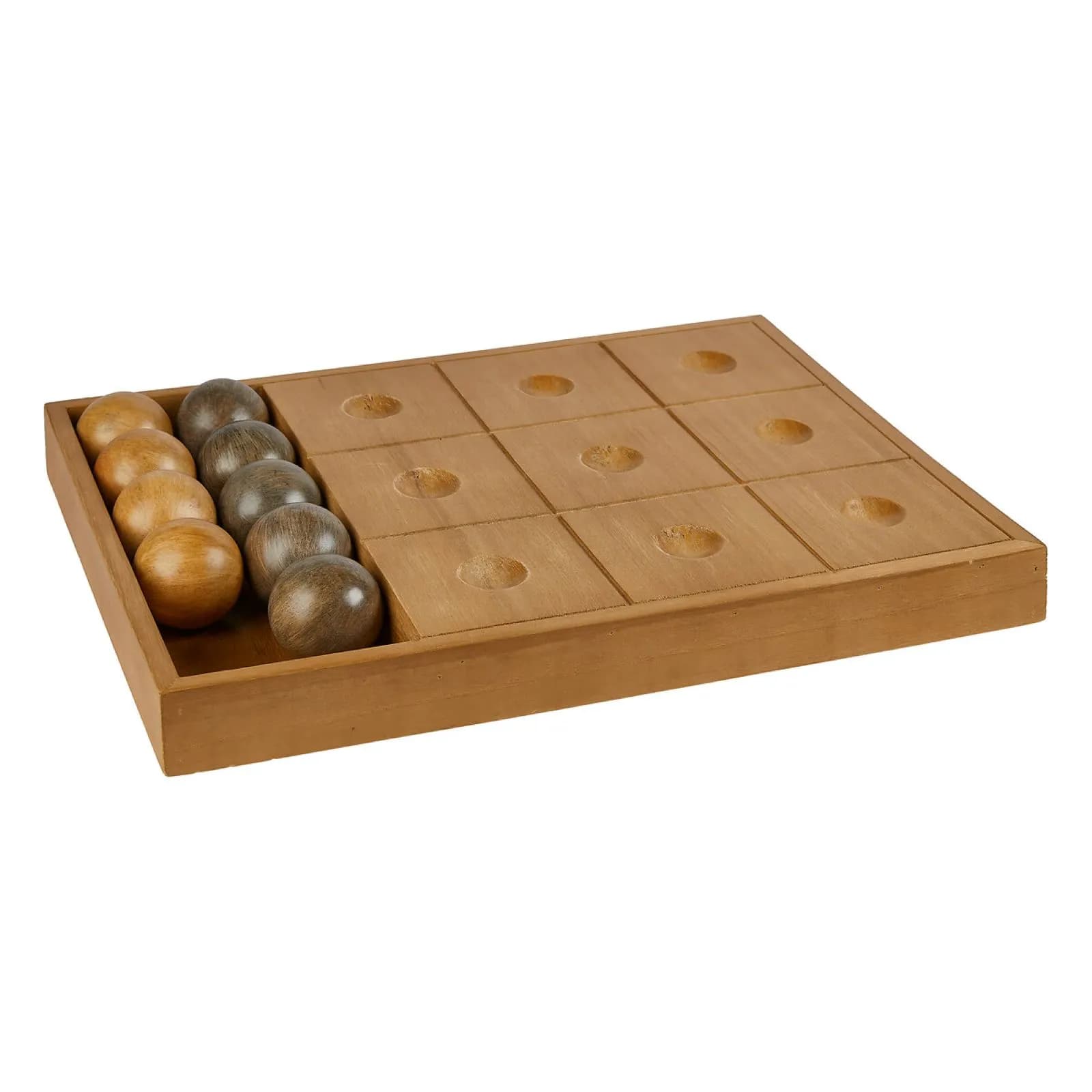 Gioco da tavolo 40x30 cm Tris in legno di paulownia e pino naturale