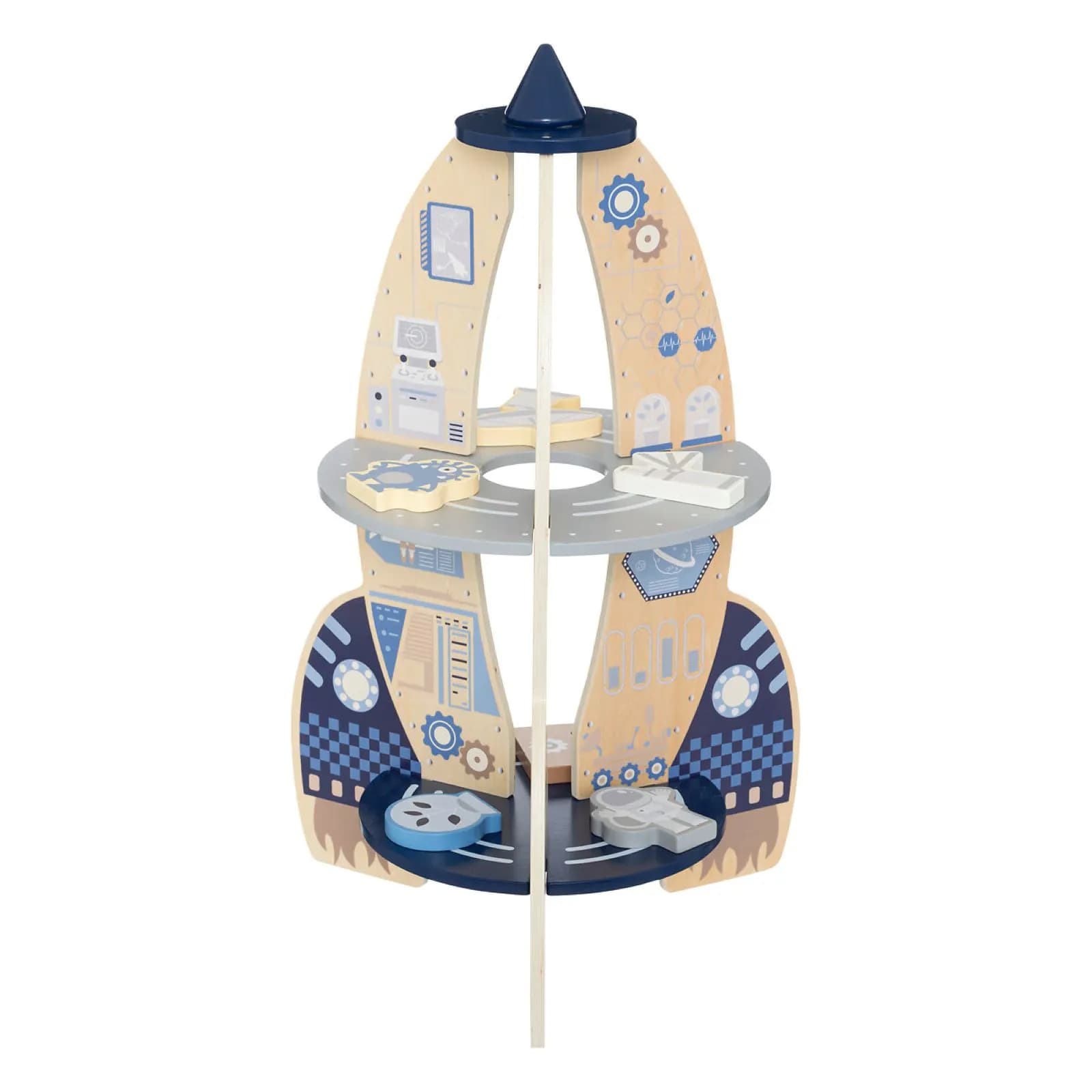 Gioco per bambini 60h cm razzo in legno multicolore - Kids