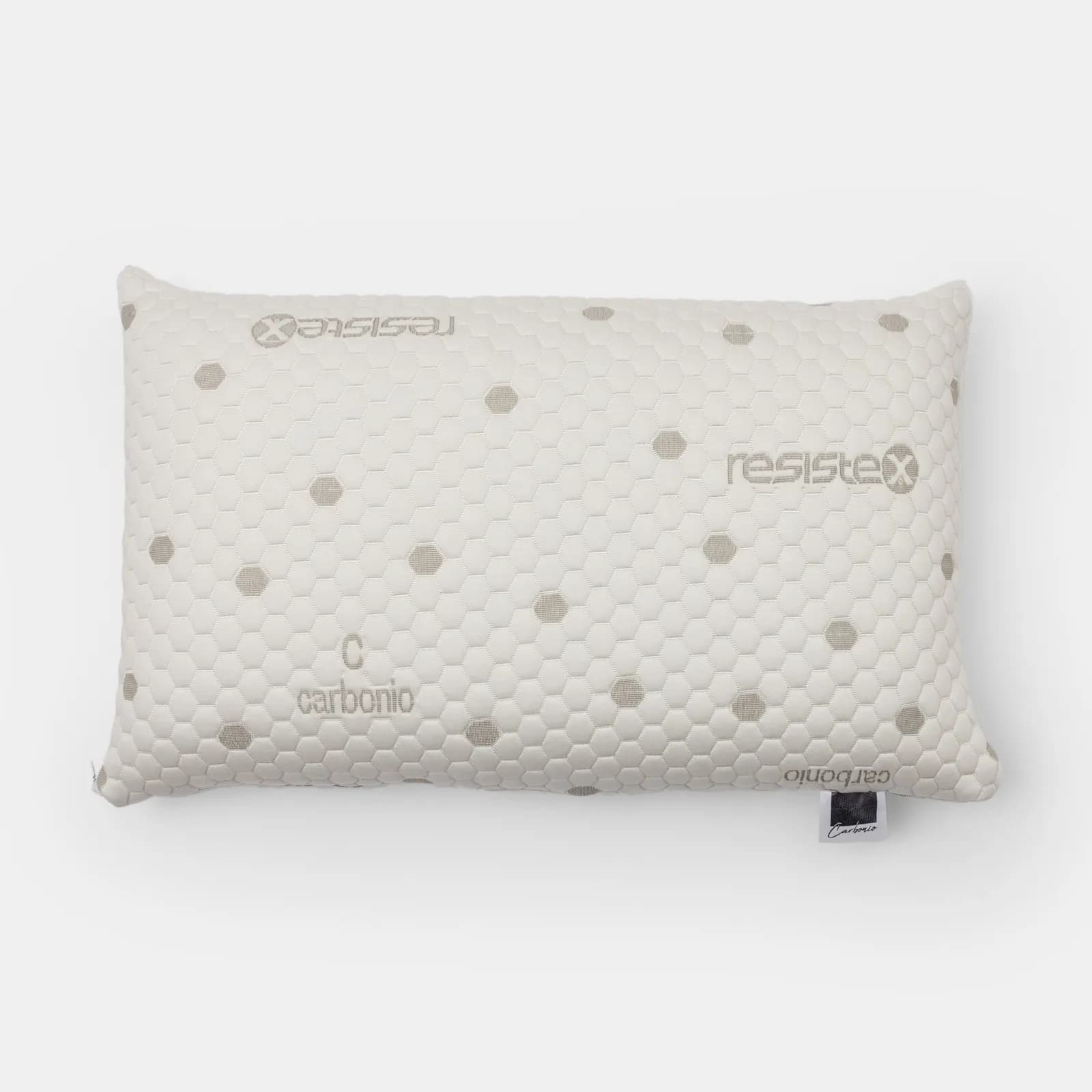 Guanciale sfoderabile 42x72 cm in Memory Prime con tessuto Carbonio Resistex h 15 cm - Carbony